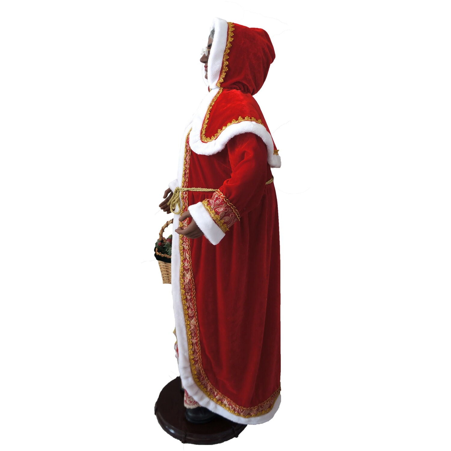 58-Inch Red and White Resin Dancing Mrs. Claus Figurine