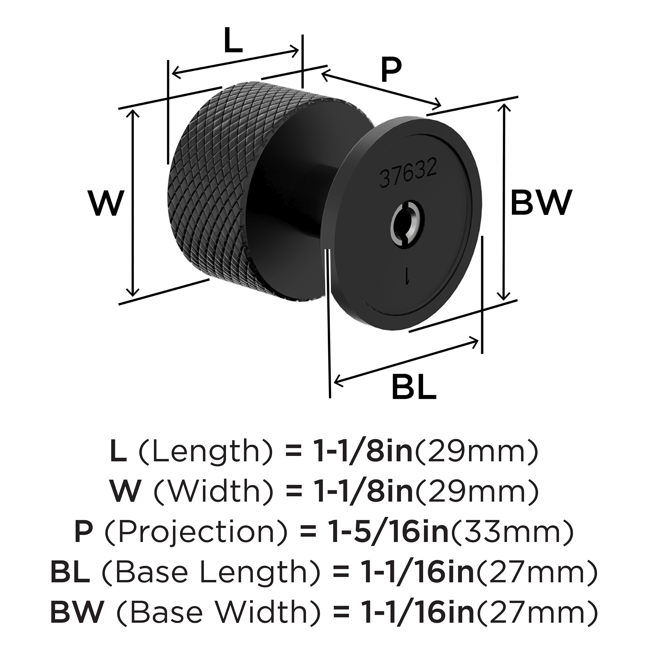 Amerock BP37632MB Cabinet-Knobs - View #4