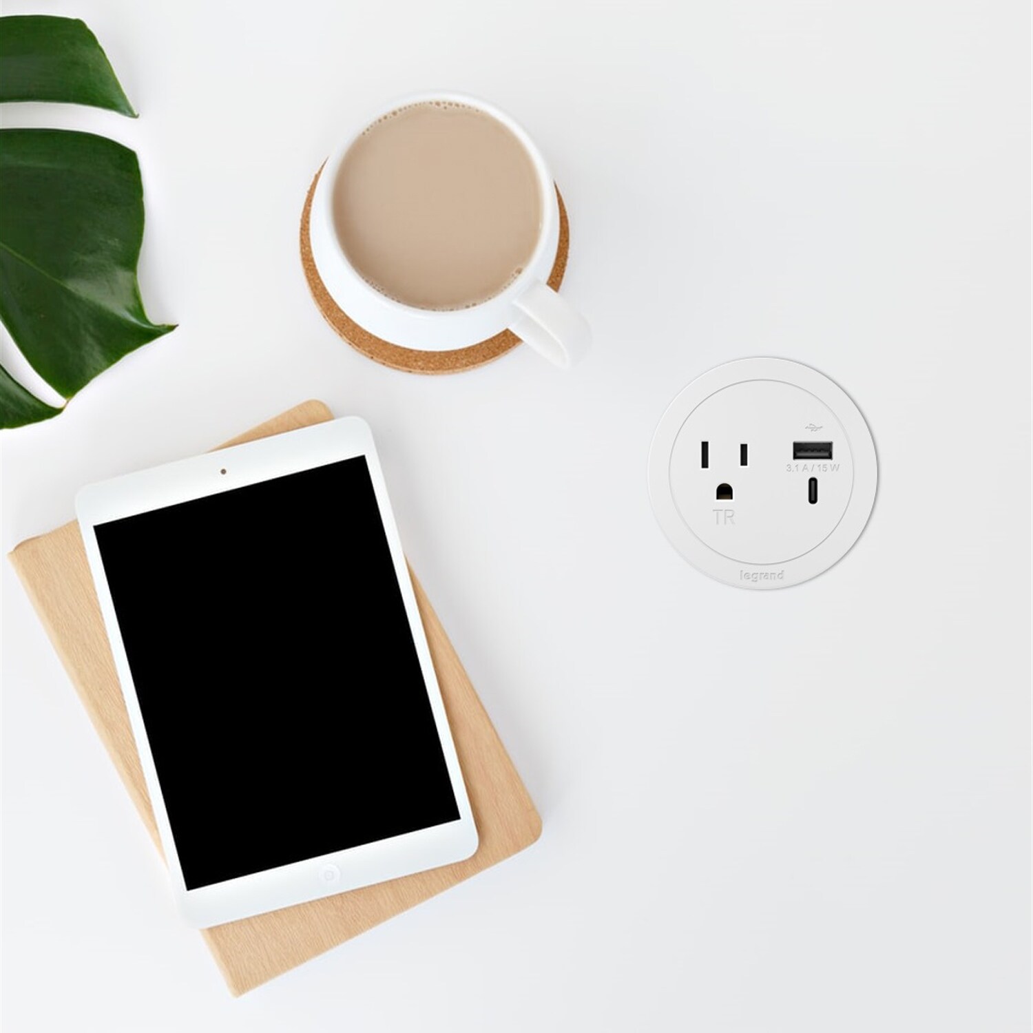 Legrand 1-Outlet 2-USB Ports Indoor White Power Strip