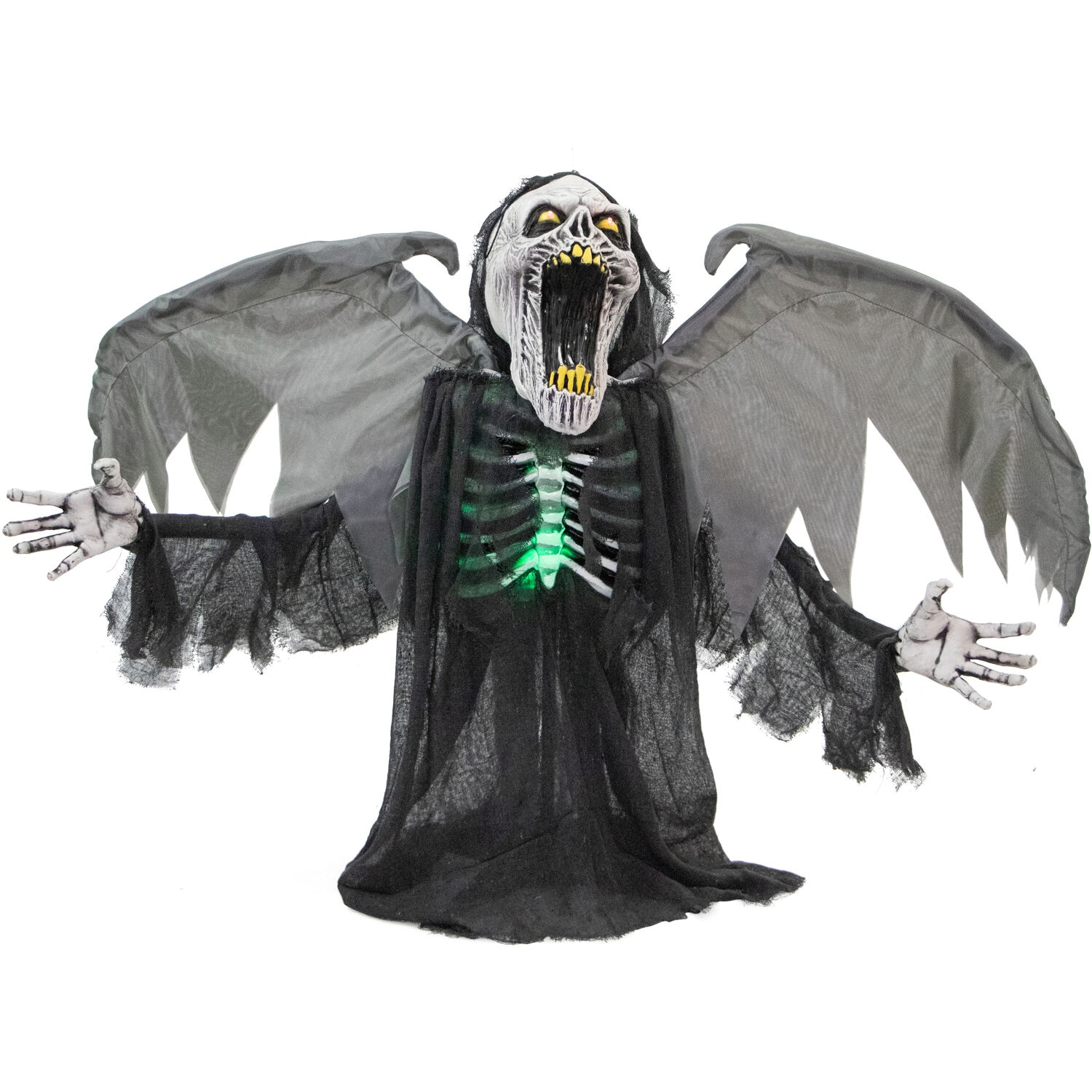 Haunted Hill Farm 5-Ft. Shakey the Animated Reaching Reaper, Indoor or  Covered Outdoor Halloween Decoration