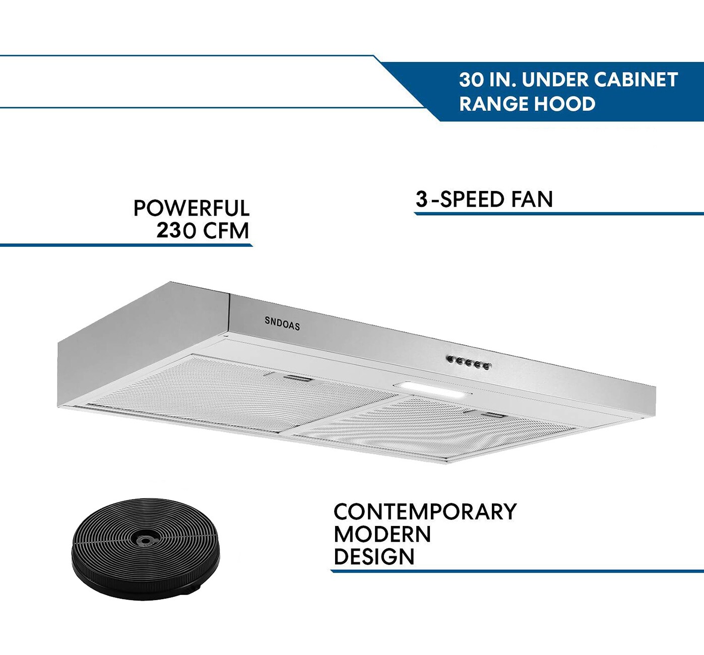 Kahomvis GEHT-QPD0-KUEA Undercabinet-Range-Hoods - View #6