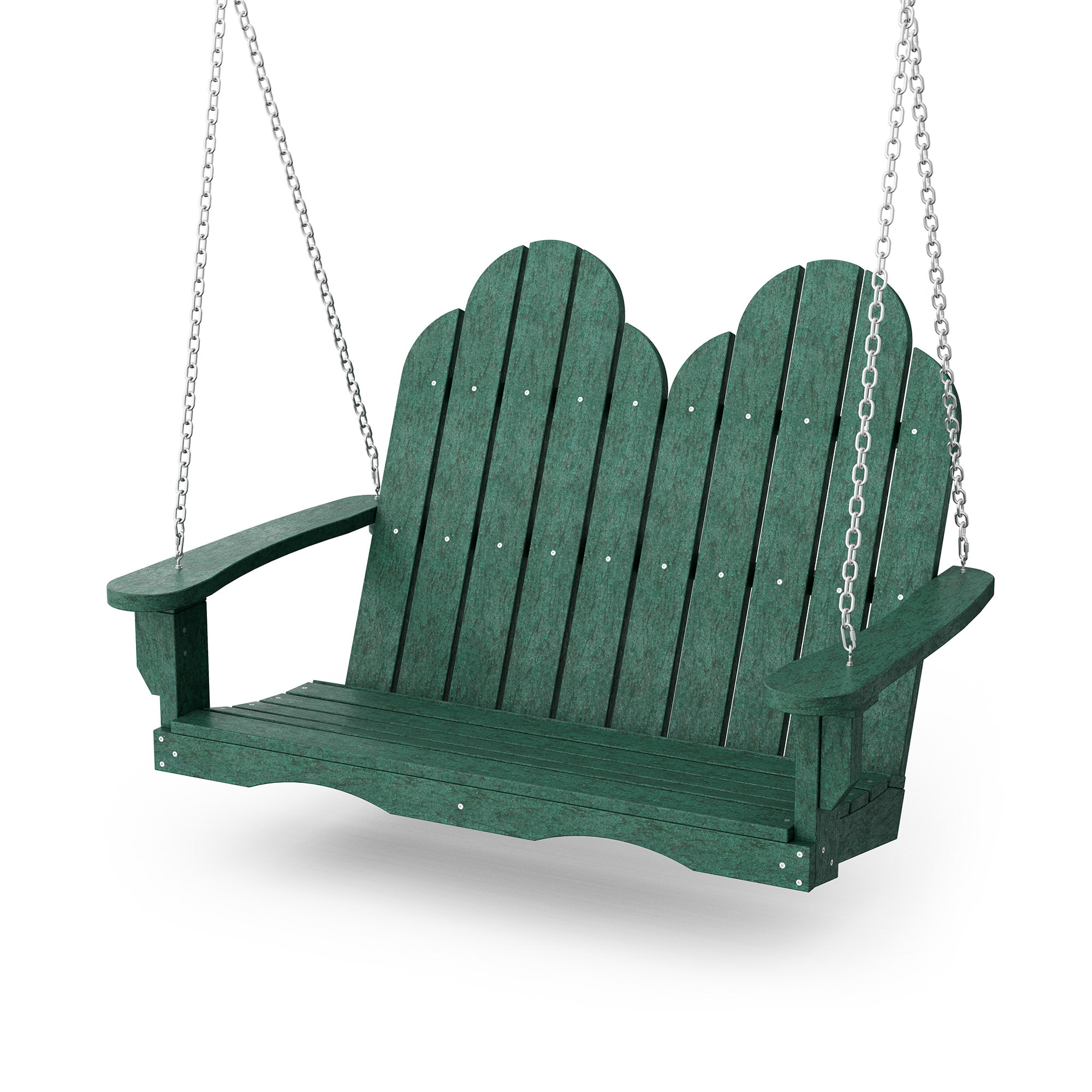 Wildridge LCC-204-TG Classic Adirondack 2 -person Turf Green Plastic Outdoor Swing