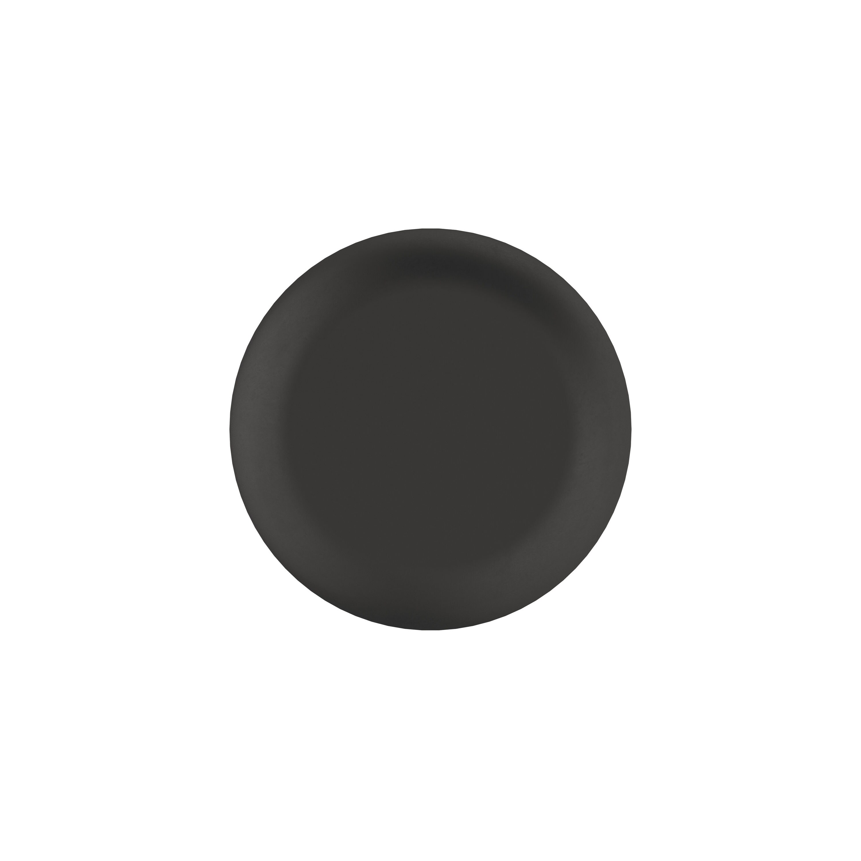 Matte Black Round Cabinet Knob with Mounting Hardware