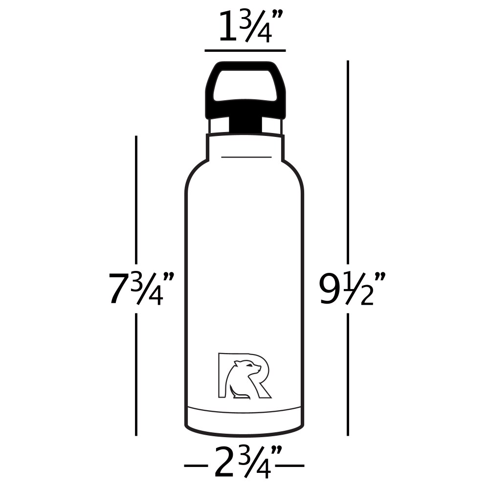 RTIC Outdoors 16-fl oz Stainless Steel Insulated Water Bottle in the Water  Bottles & Mugs department at