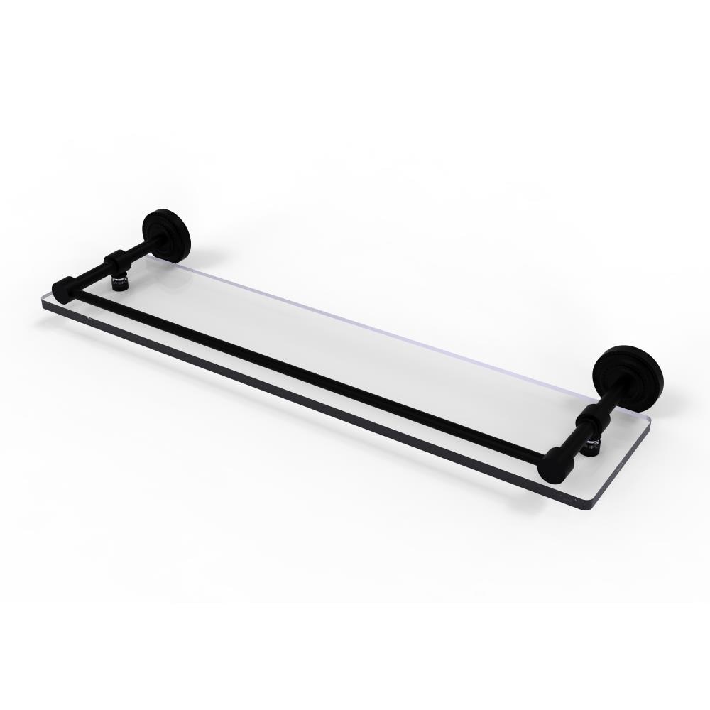 Allied Brass DT-1/22-GAL-BKM Dottingham Matte Black Wall mount Bathroom Shelf ( 22-in x 3-in x 5-in )