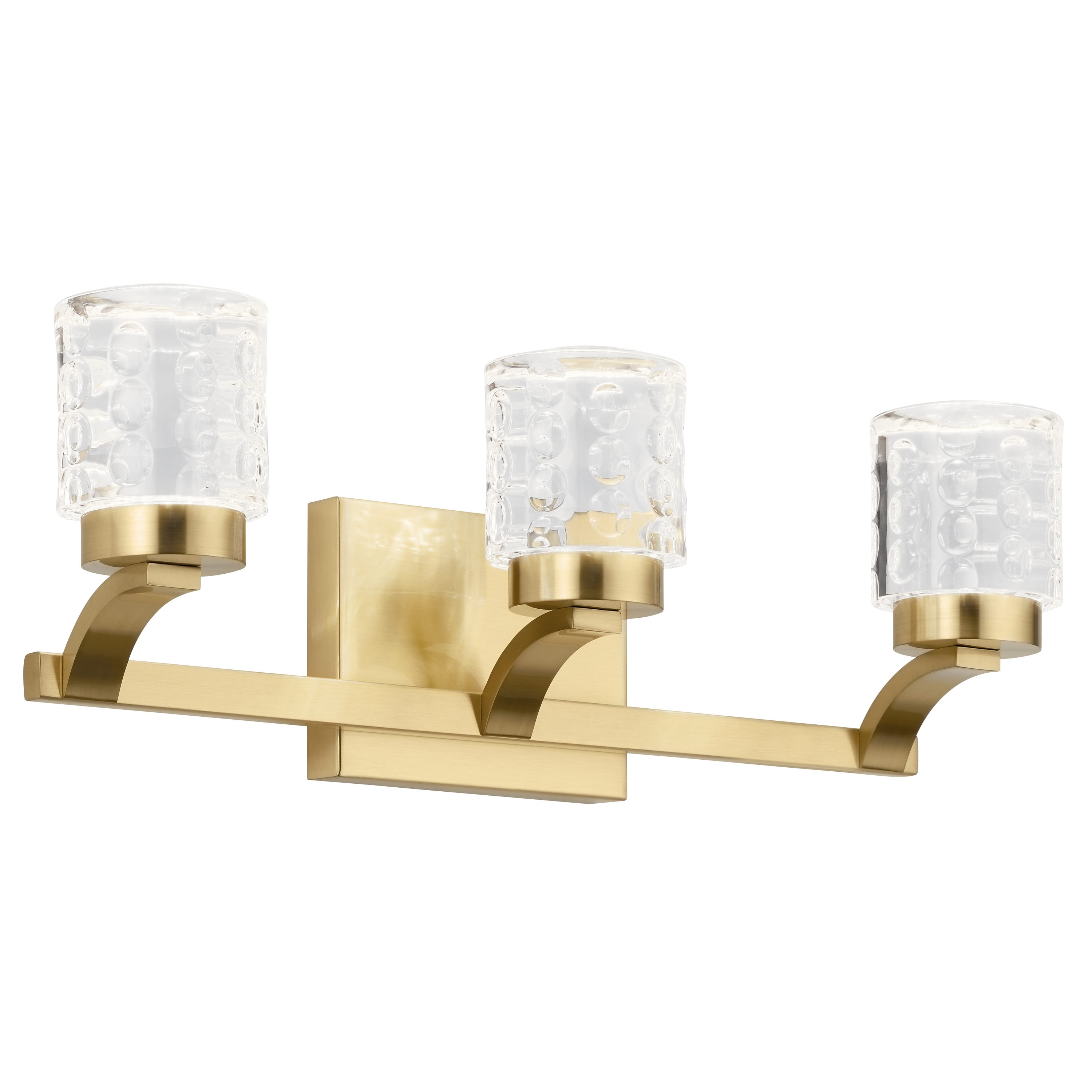 elan 84041CG Rene 19.25-in 3 -Light Gold Integrated LED Modern/contemporary Vanity light
