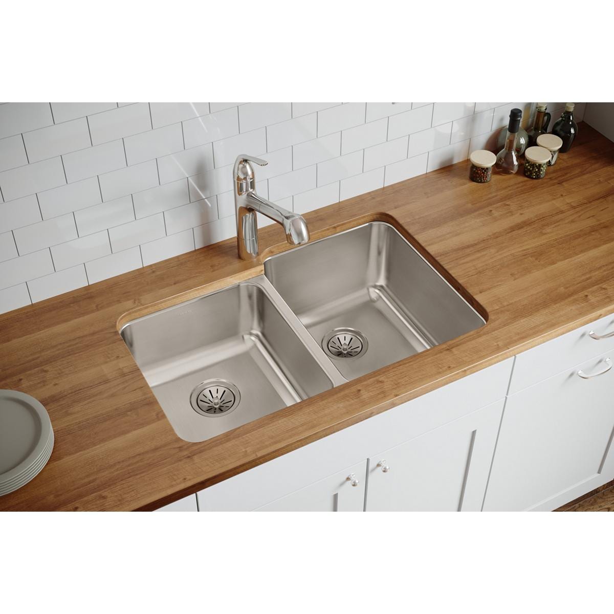 Elkay Lustertone 43 L x 22 W Drop-In Kitchen Sink