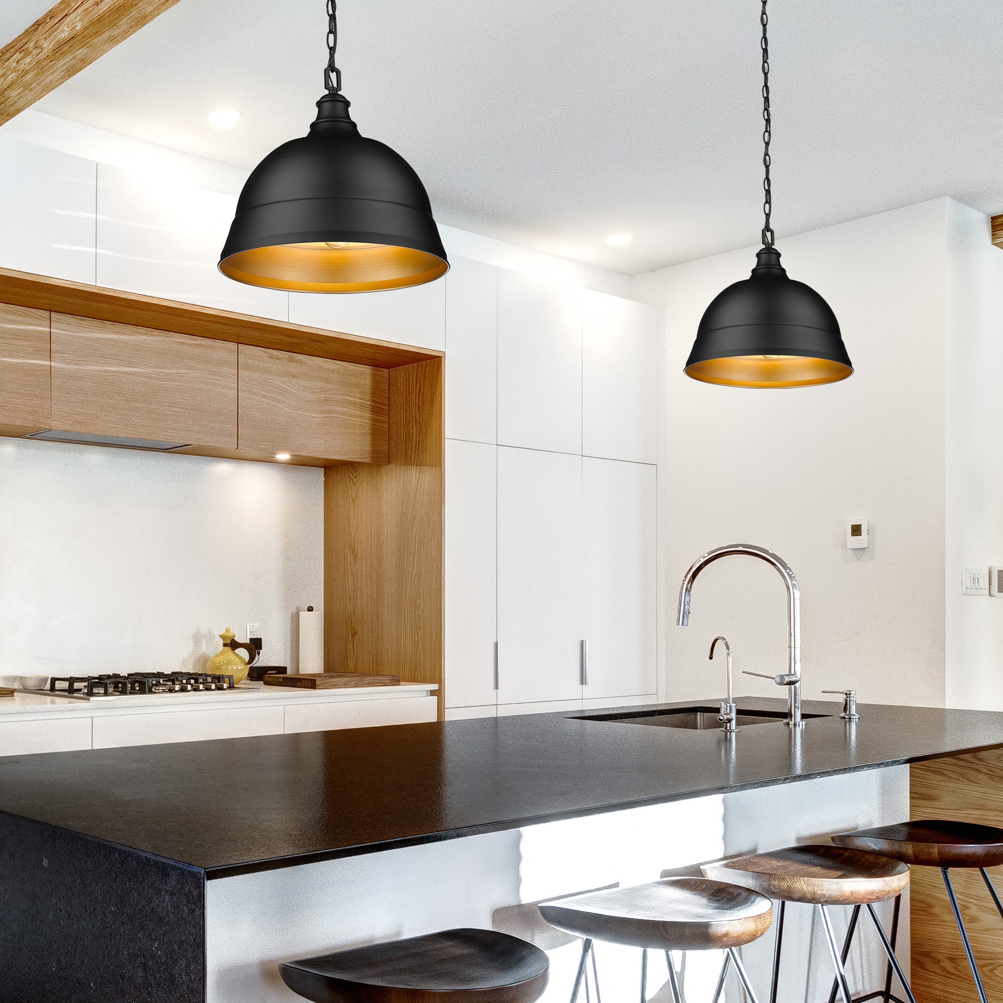 Golden Lighting 7313-L BLK Pendant-Lights - View #6