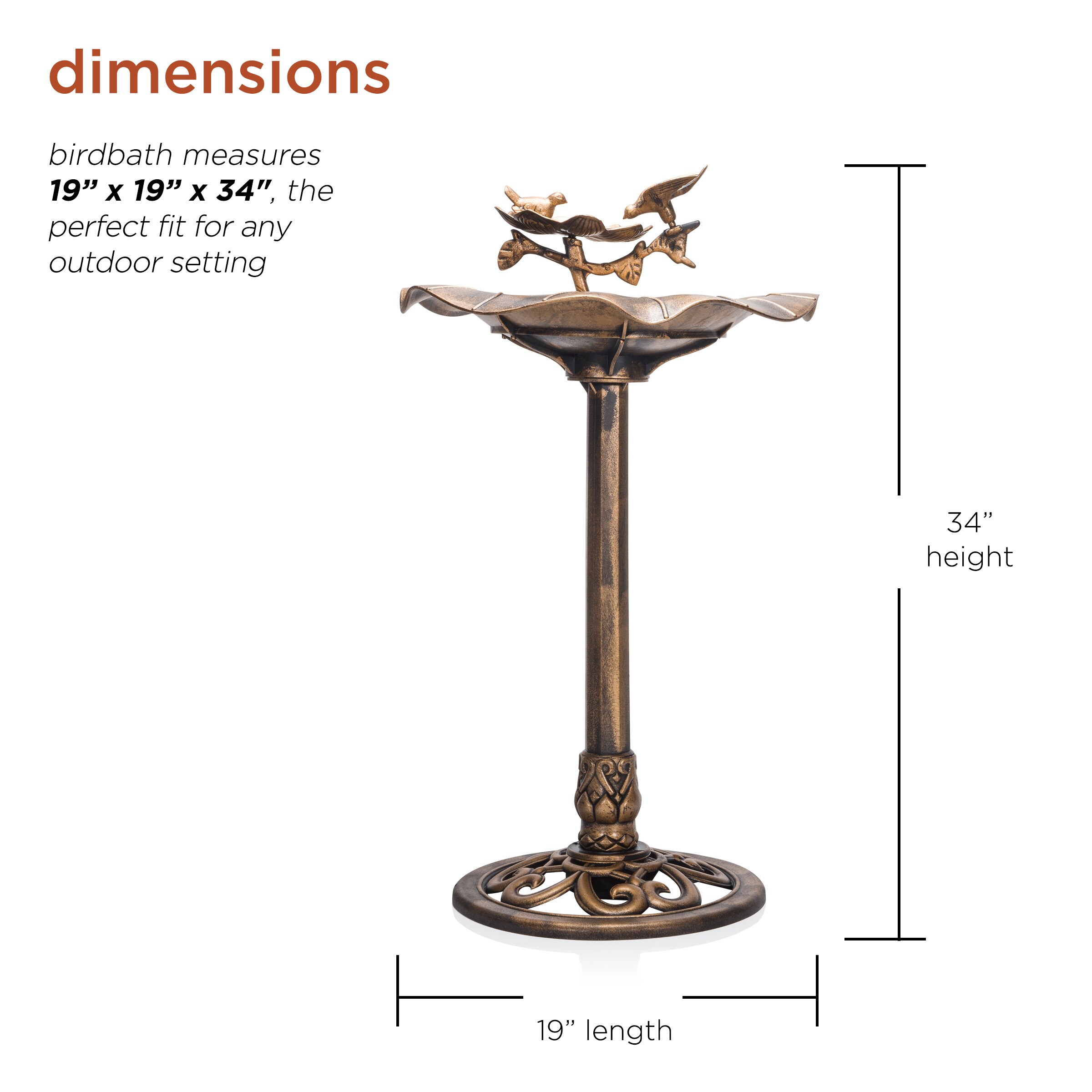 Alpine Corporation TEC380 birdbaths - View #3