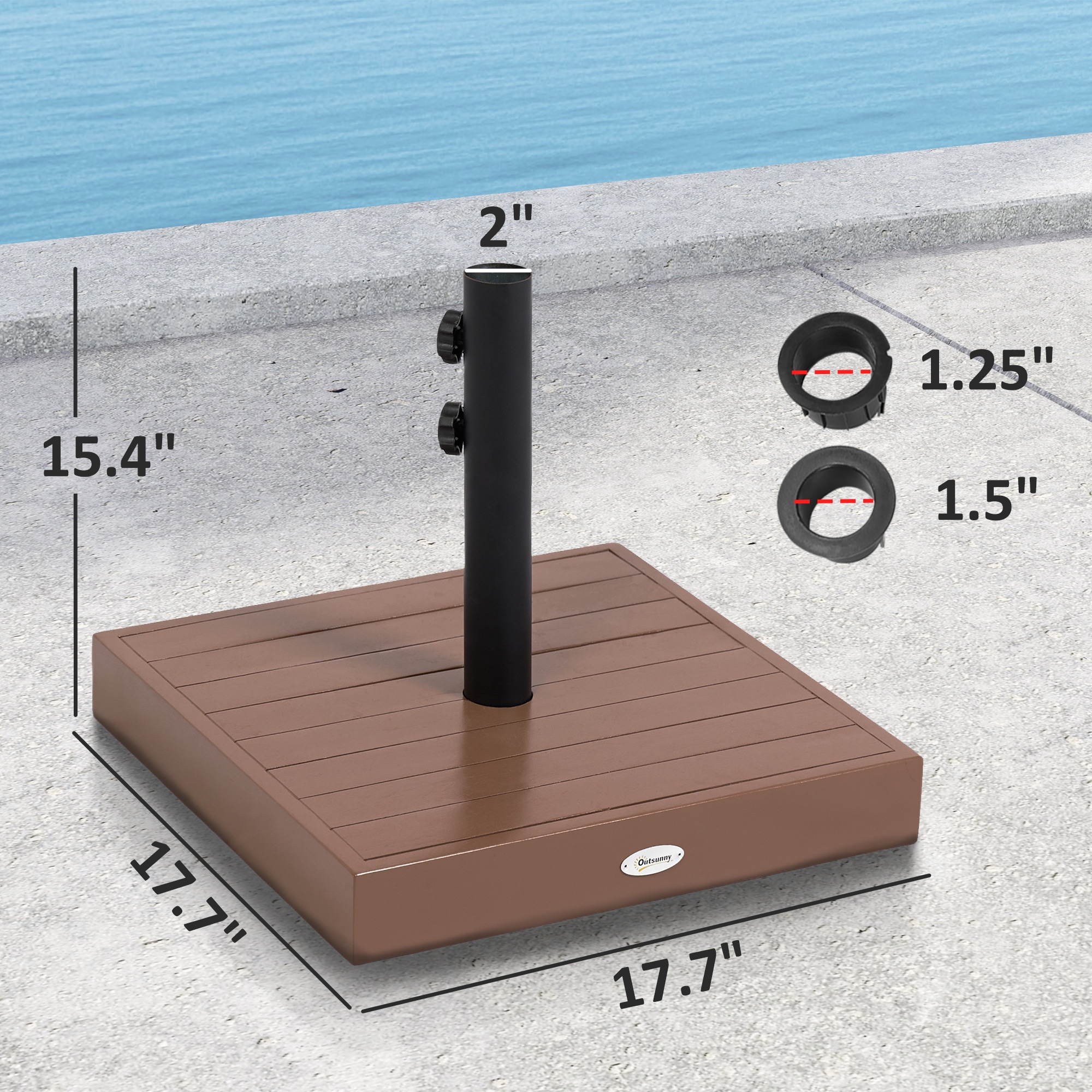 Outsunny 84D-334V00CF Umbrella-Bases - View #3
