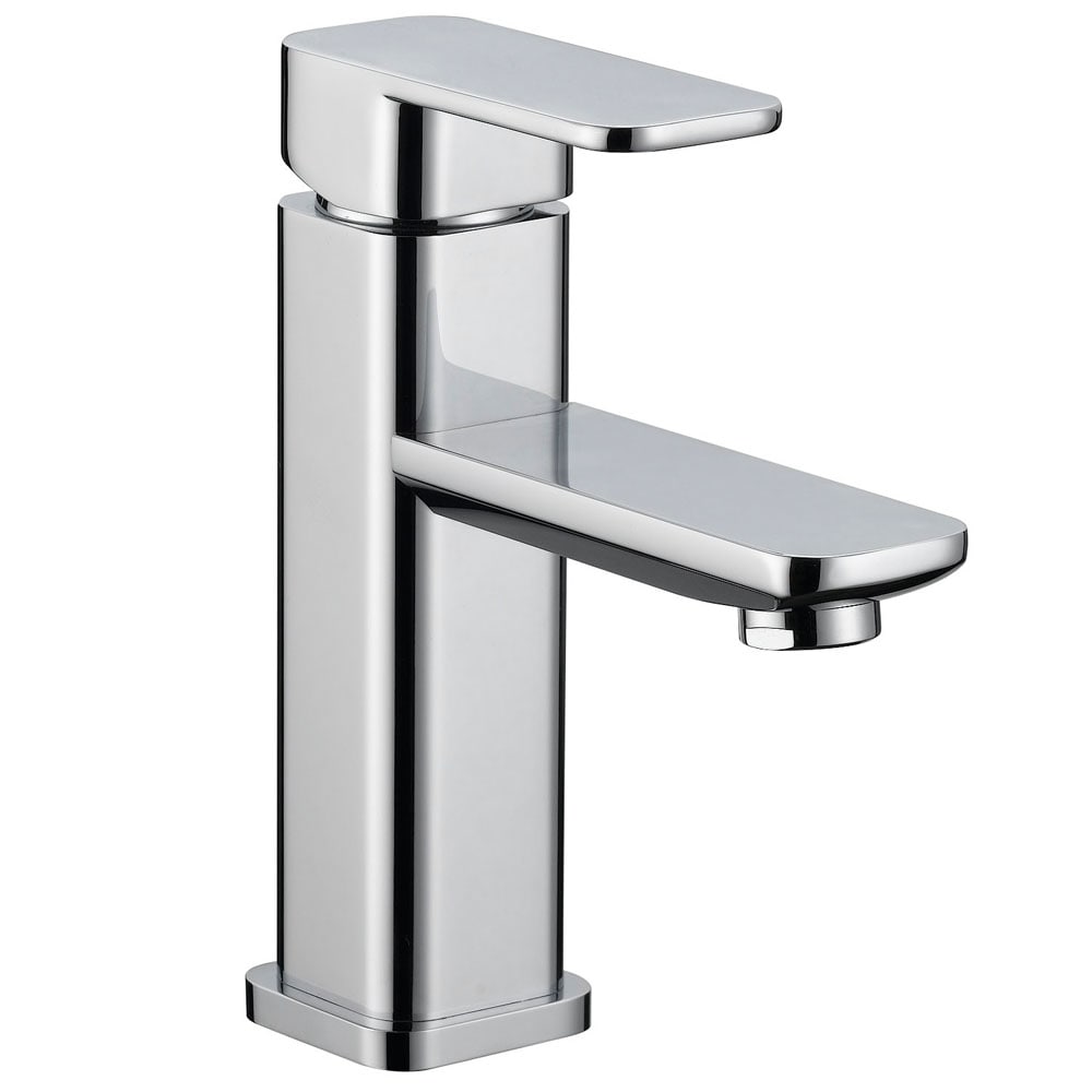  450-810CP Modern Chrome 4-in centerset 1-handle WaterSense Mid-arc Residential Handle Bathroom Sink Faucet