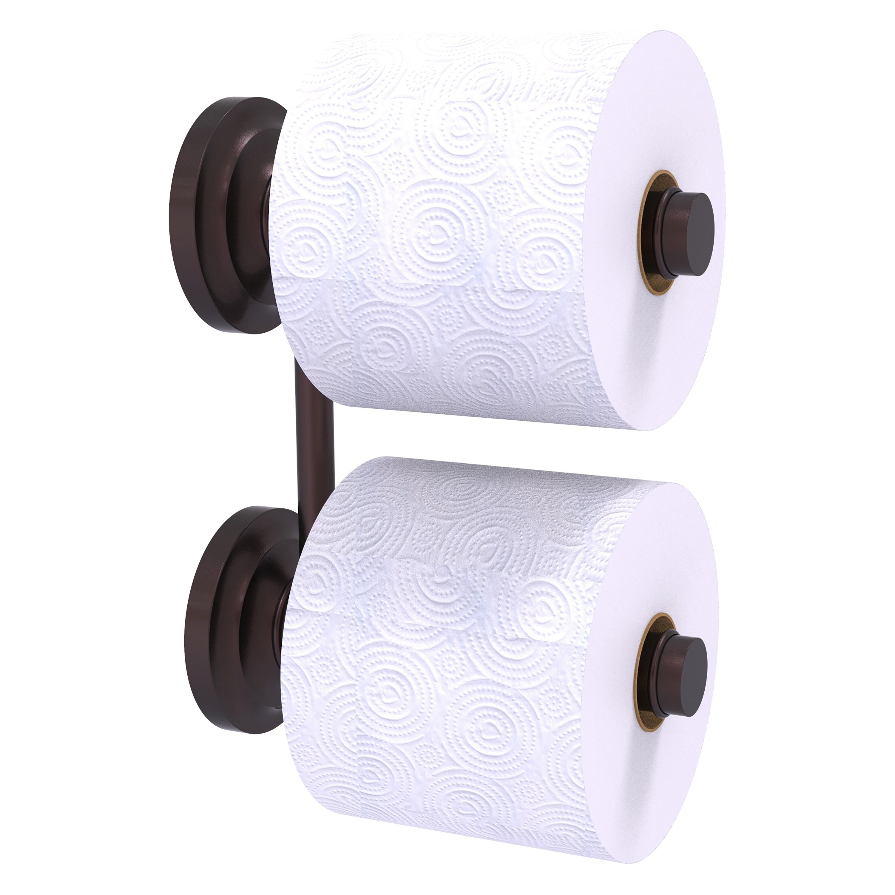 Allied Brass QN-24-RR-2-ABZ Que New Antique Bronze Wall mount Double post Toilet Paper Holder 2 -Rolls