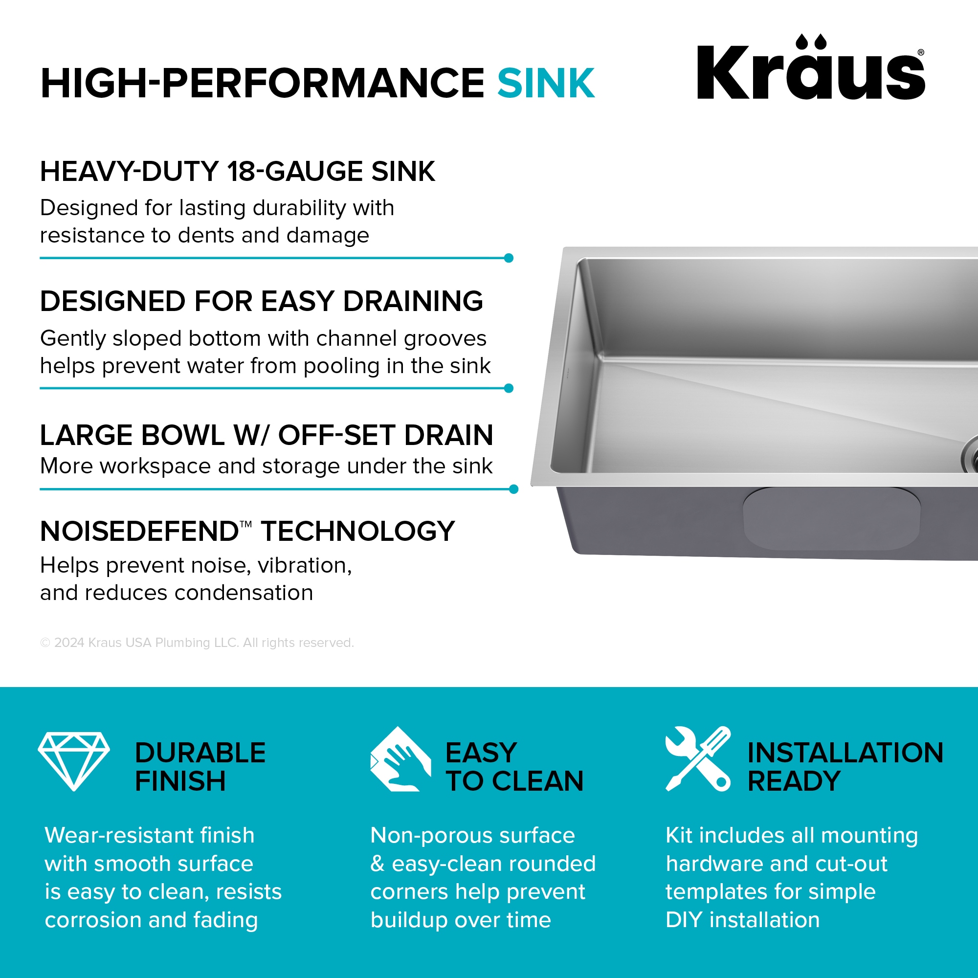 Kraus KHU640-33 Kitchen-Sinks - View #12