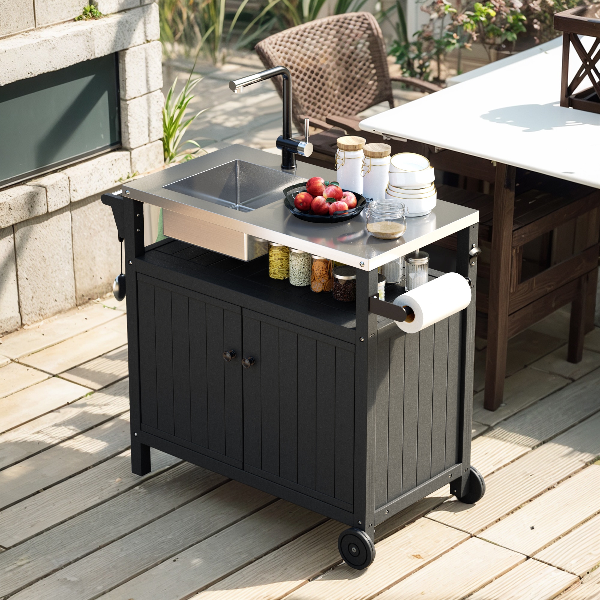 Poly furniture DC-SS06-BK Grill-Carts-Grill-Stands - View #2