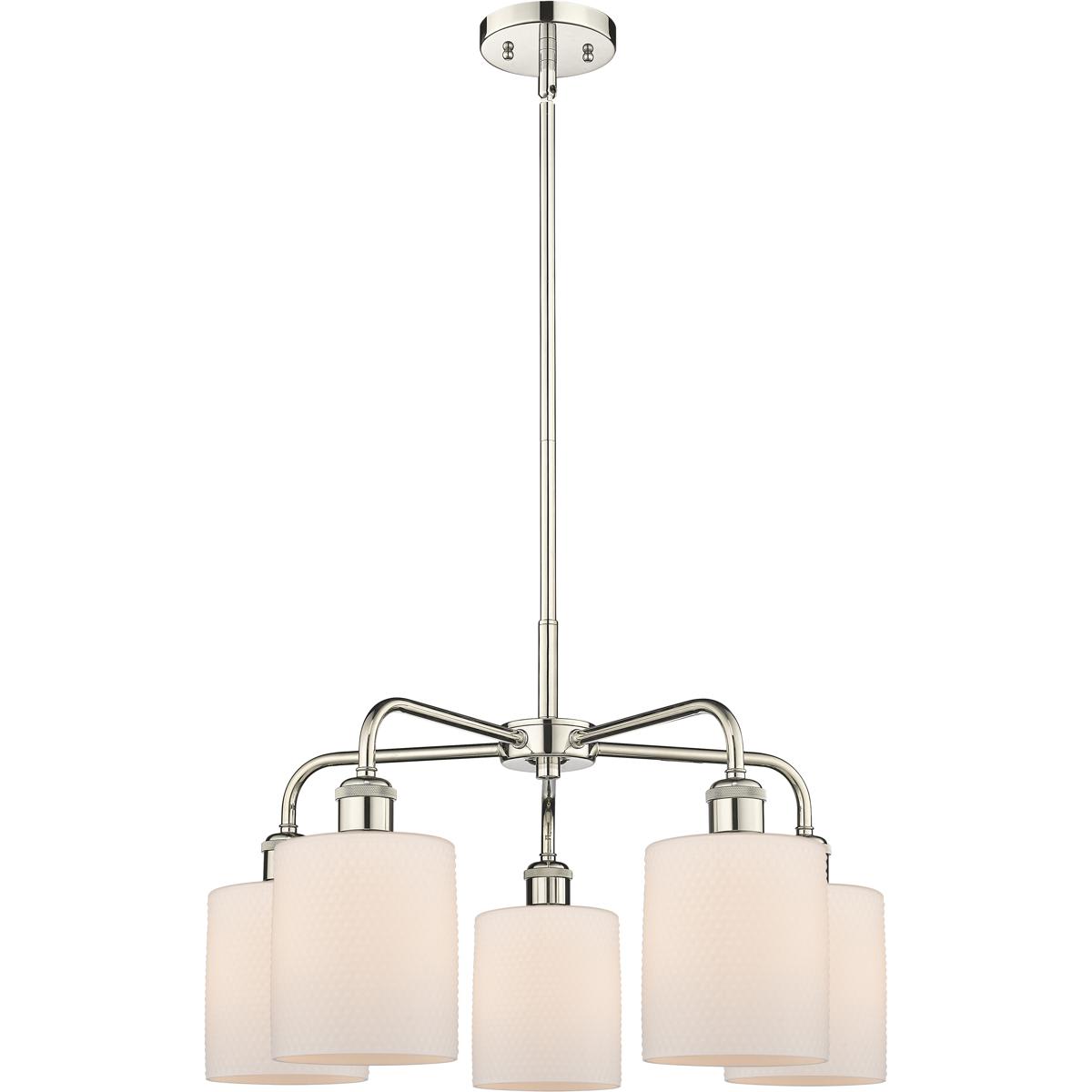 Innovations Lighting -  516-5CR-PN-G111 Cobbleskill Chandelier Polished Nickel