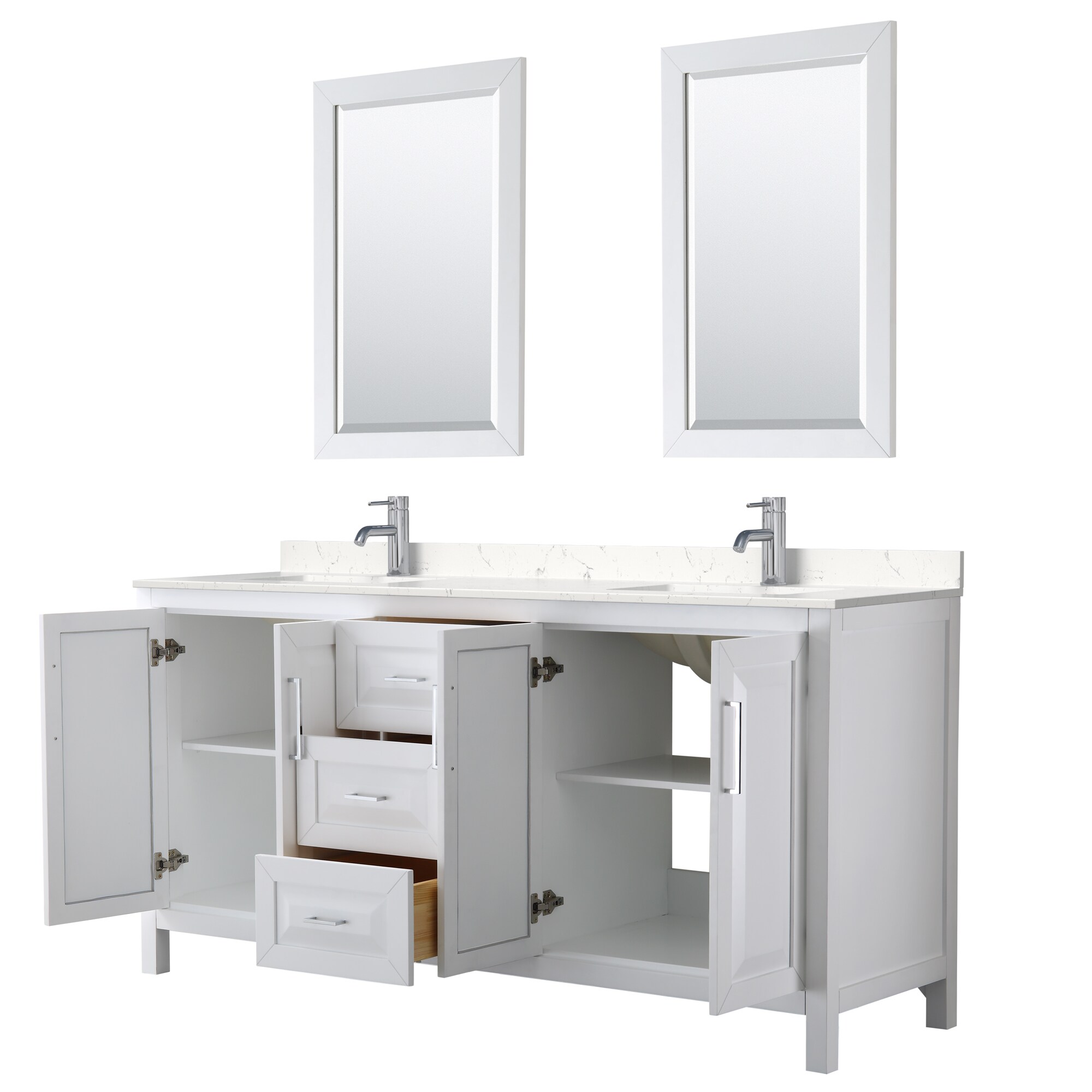 Wyndham Collection WCV252572DWHC2UNSM24 Bath-Vanity-Combo - View #2