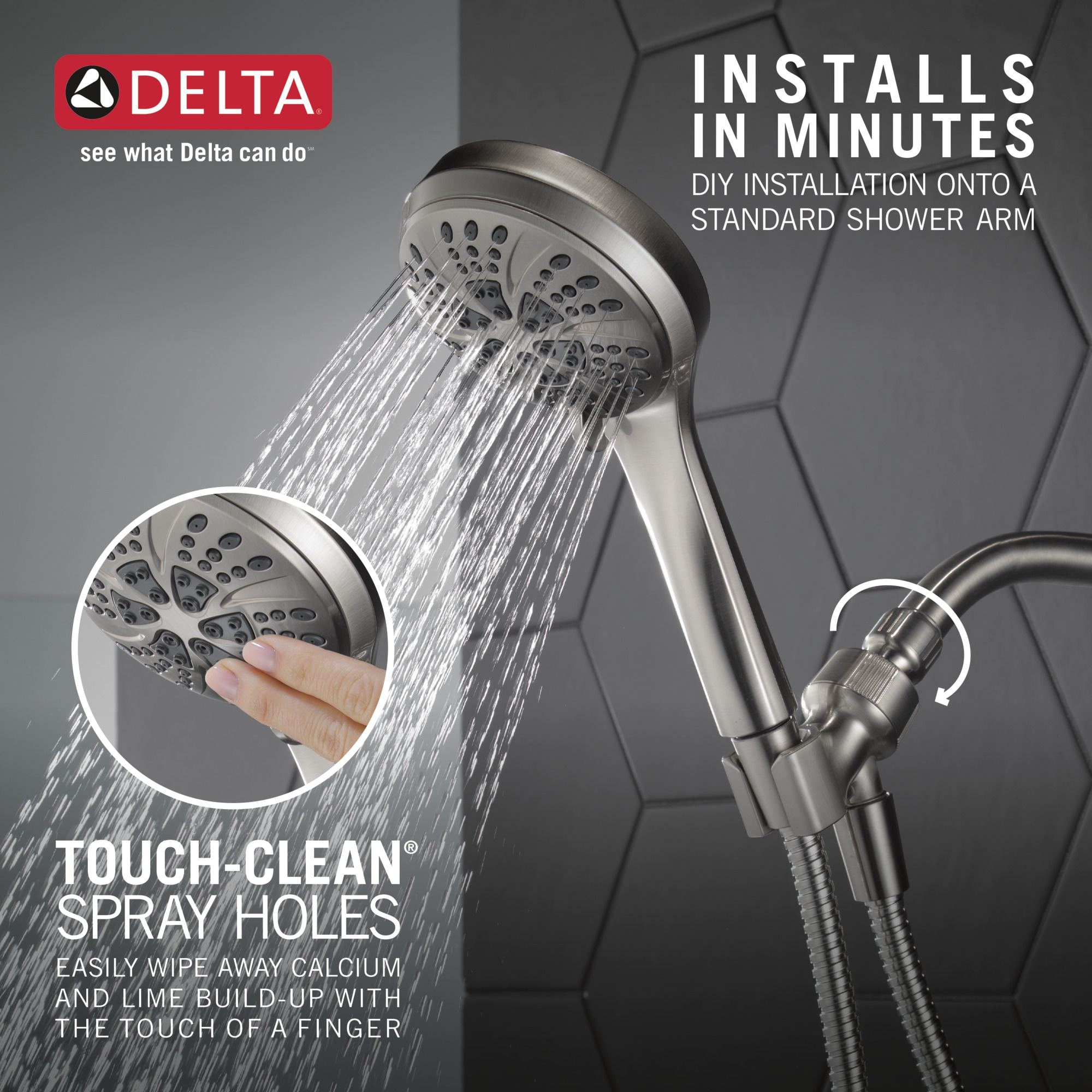 Delta 75605DSN Fixed-Showerhead - View #4