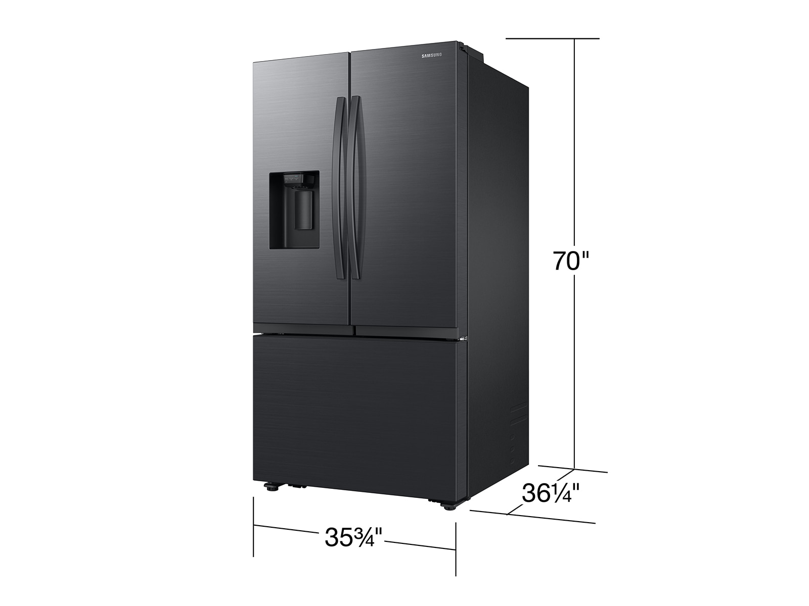 Samsung BESPOKE 24 cu. ft. 3-Door French Door Counter Depth Smart  Refrigerator with AutoFill Water Pitcher Stainless Steel RF24BB6200QL/AA -  Best Buy