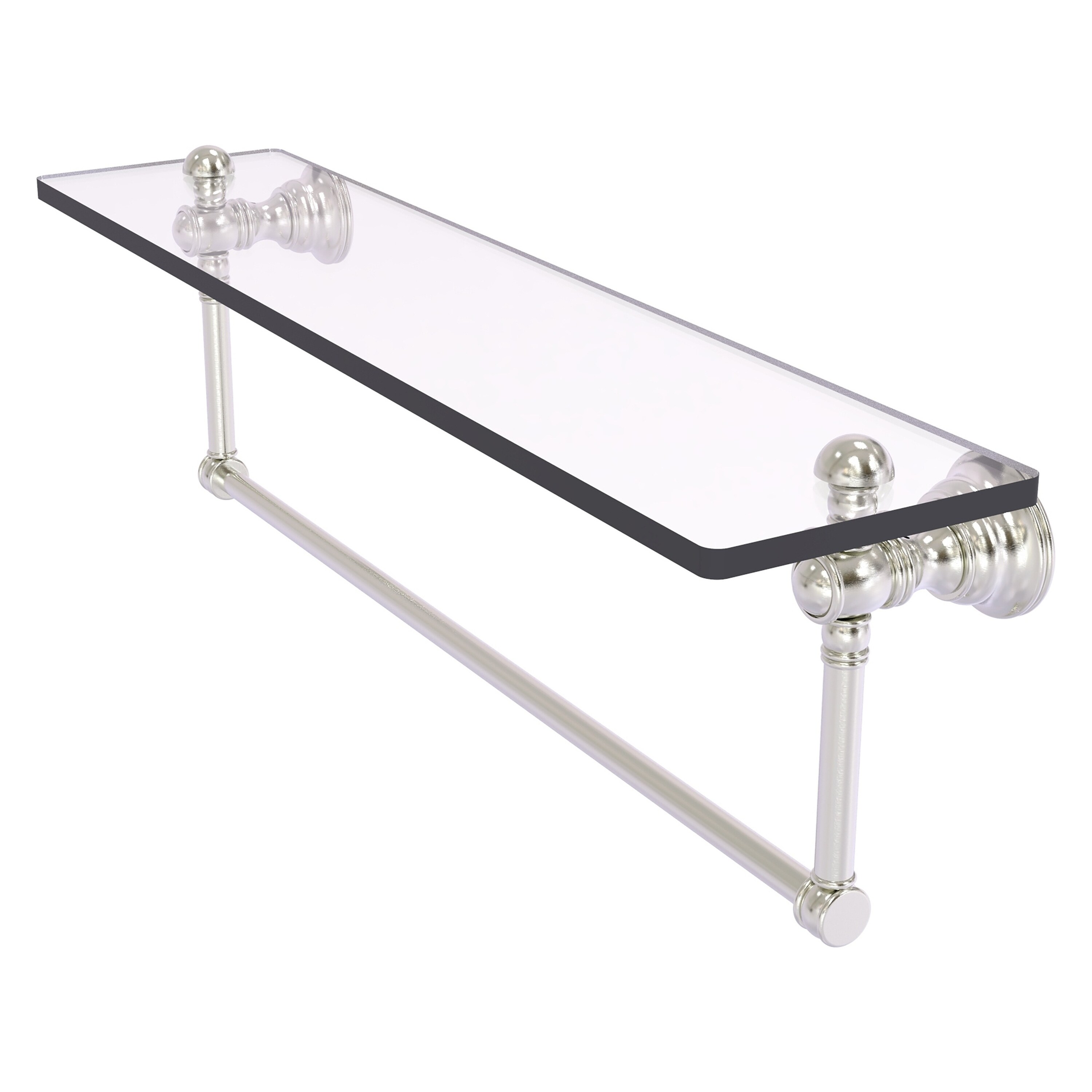 Allied Brass CL-1-22TB-SN Carolina Satin Nickel Wall mount Bathroom Shelf ( 22-in x 7-in x 5-in )
