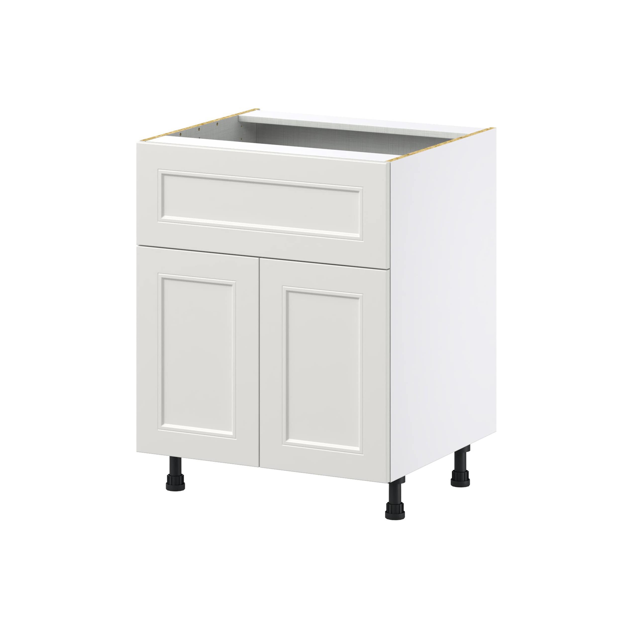 Hugo&Borg Belcourt 21-in W x 34.5-in H x 25-in D Gray Painted 1-Drawer Base Fully Assembled Cabinet (Recessed Panel Shaker Style)