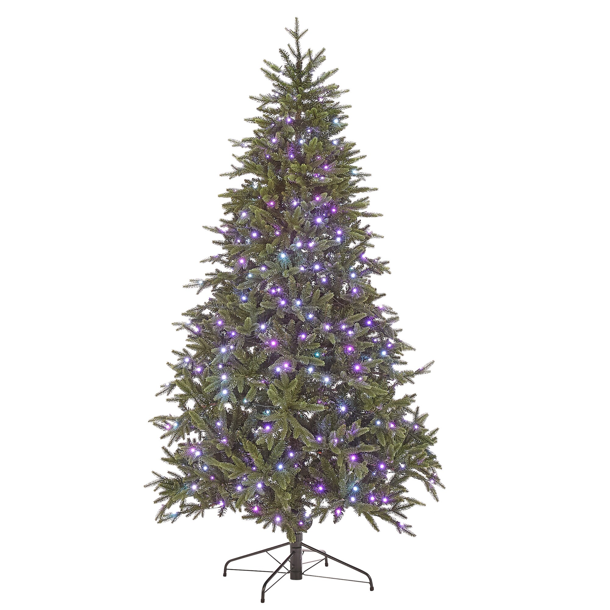 Evergreen Classics 6.5 ft Pre-Lit Vermont Spruce Quick Set Artificial  Christmas Tree, Remote-Controlled Color-Changing LED Lights