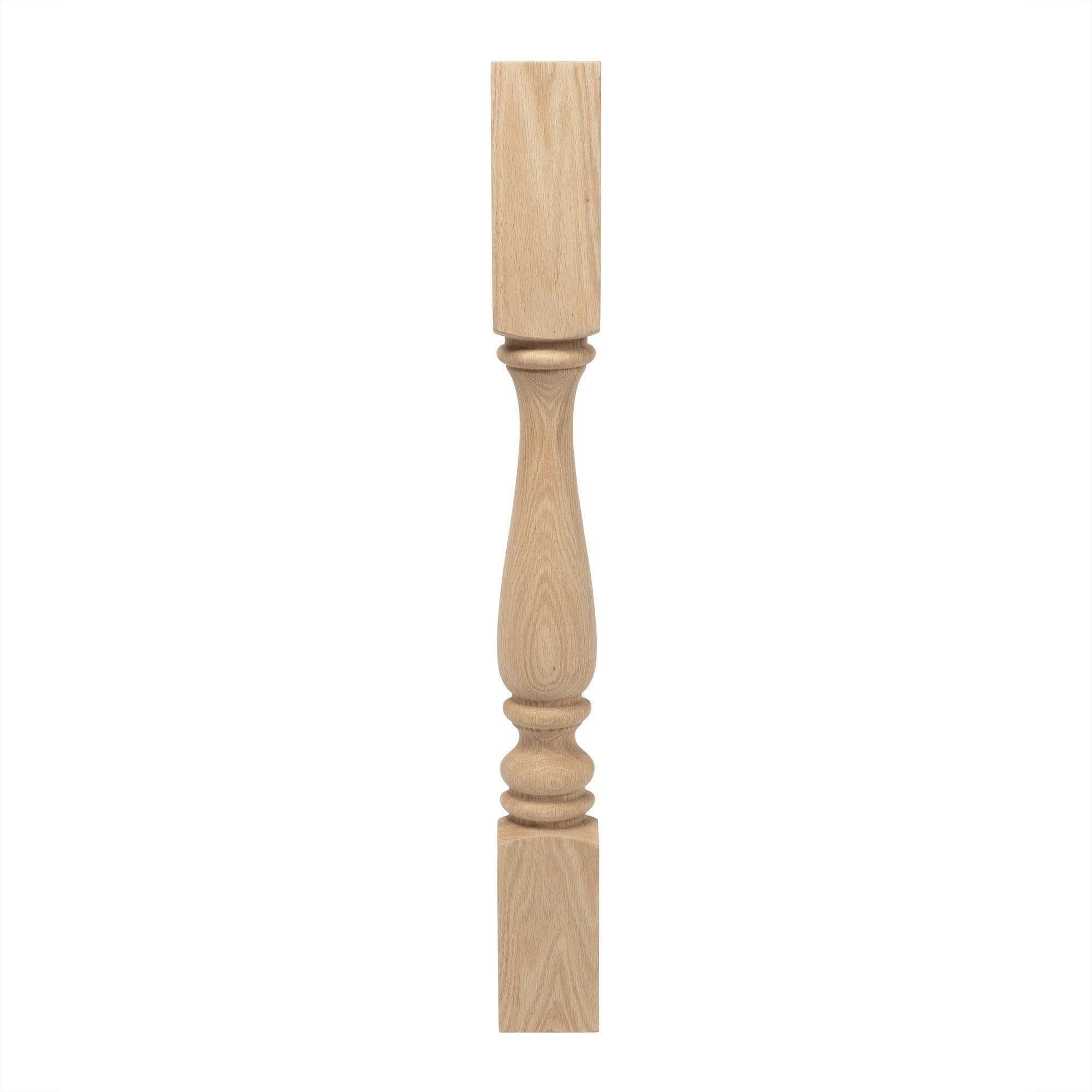 Unfinished Red Oak Half Round Kitchen Island Legs Set
