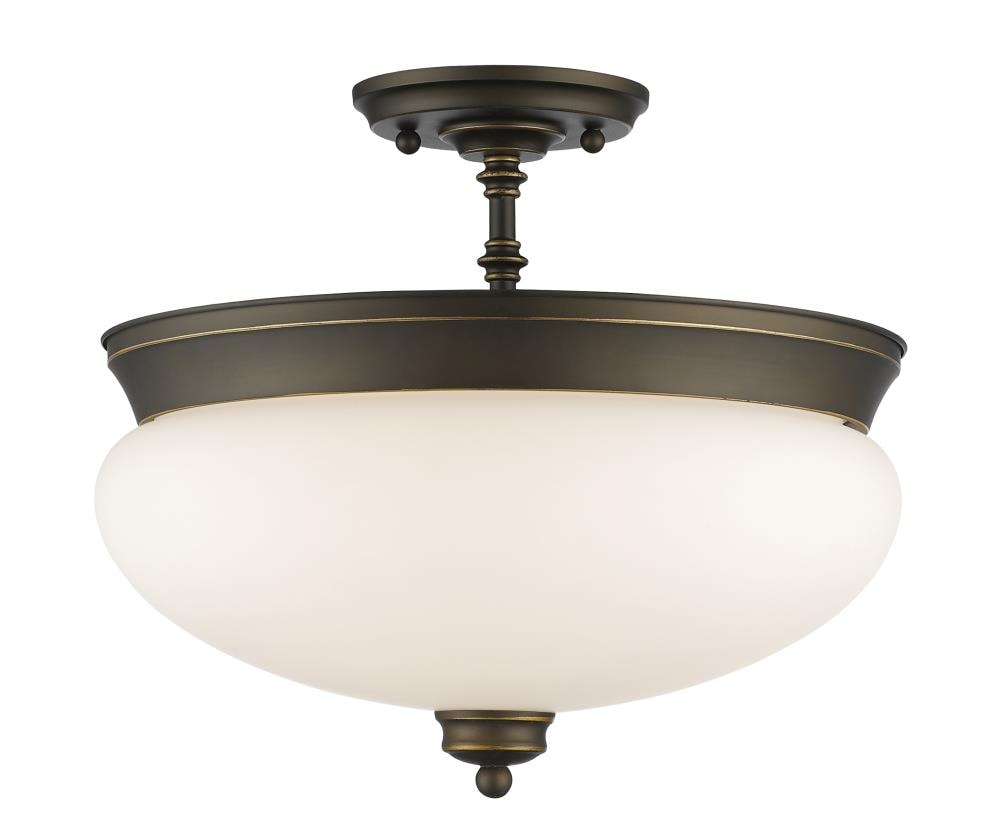 Z-Lite 721SF-OB Amon 1-Light Olde Bronze Semi-Flush mount light