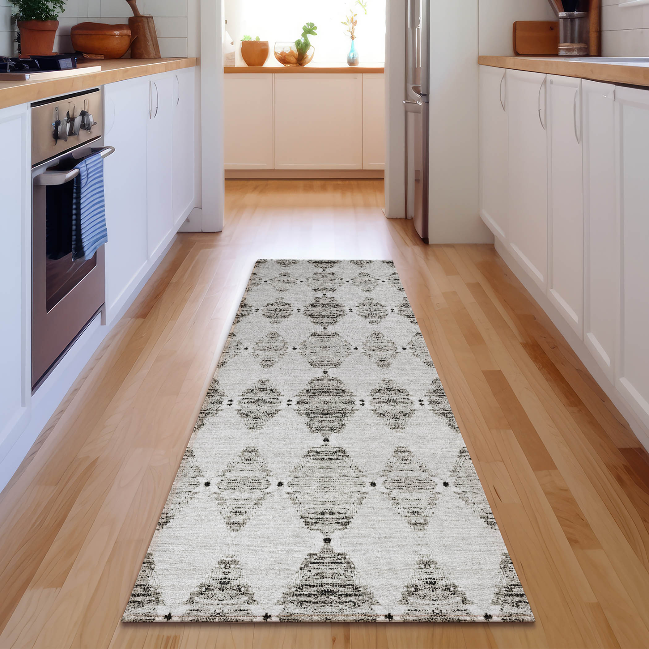 Addison Rugs AMF610TP2X8 Mayfield AMF610TP 2 x 7 (ft) Loomed Polyester Taupe Rectangular Indoor Geometric Machine washable Area rug