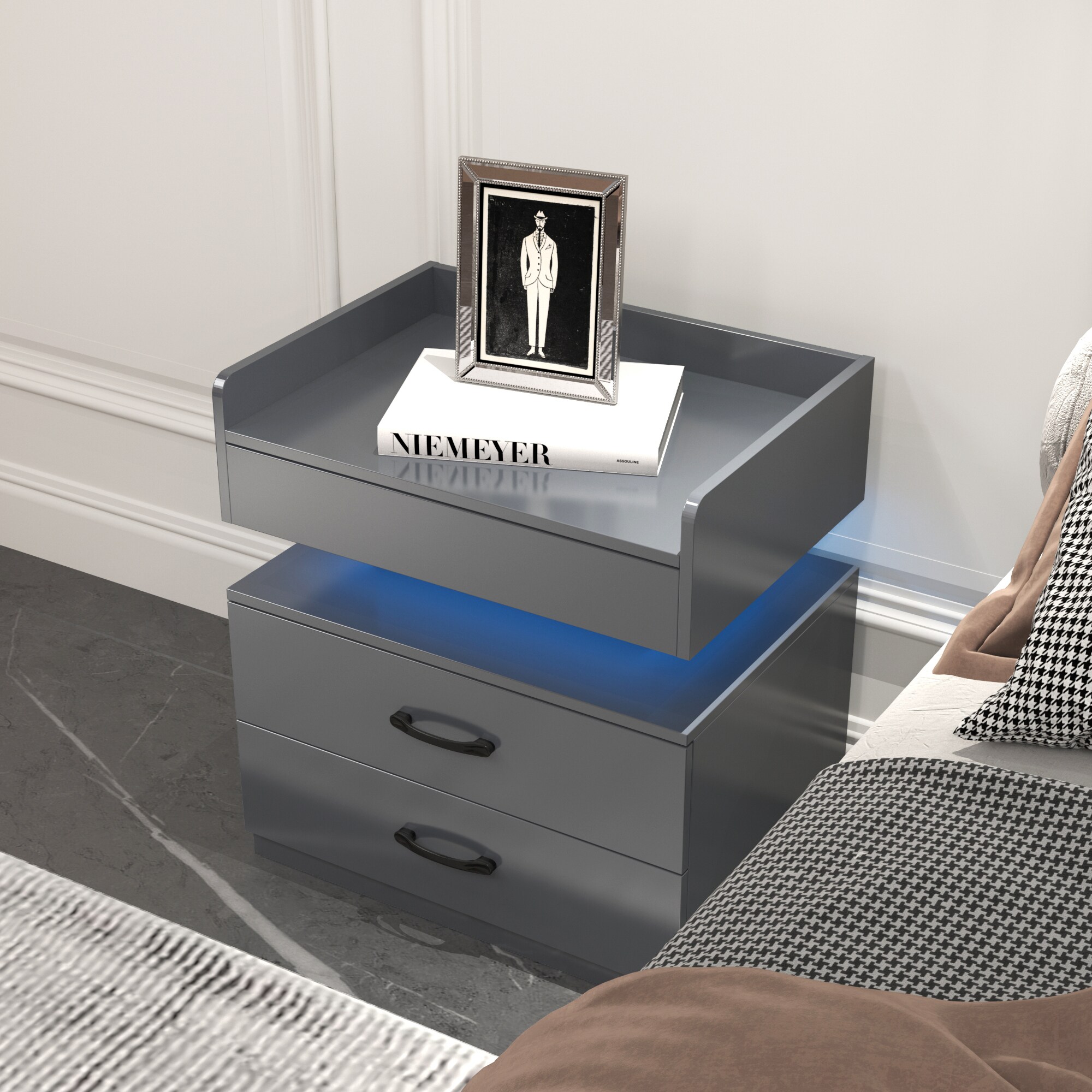 GlasFlength LW-NTS-002 nightstands - View #3