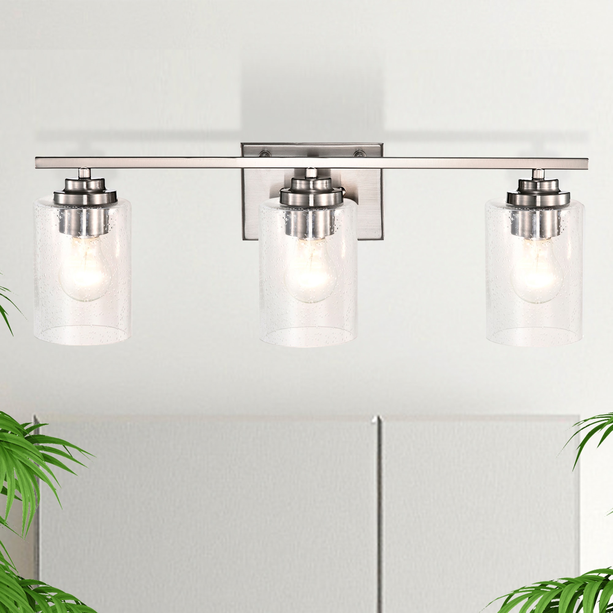 Edvivi EW6581-BN Aliana 22-in 3 -Light Brushed Nickel Modern/contemporary Vanity light
