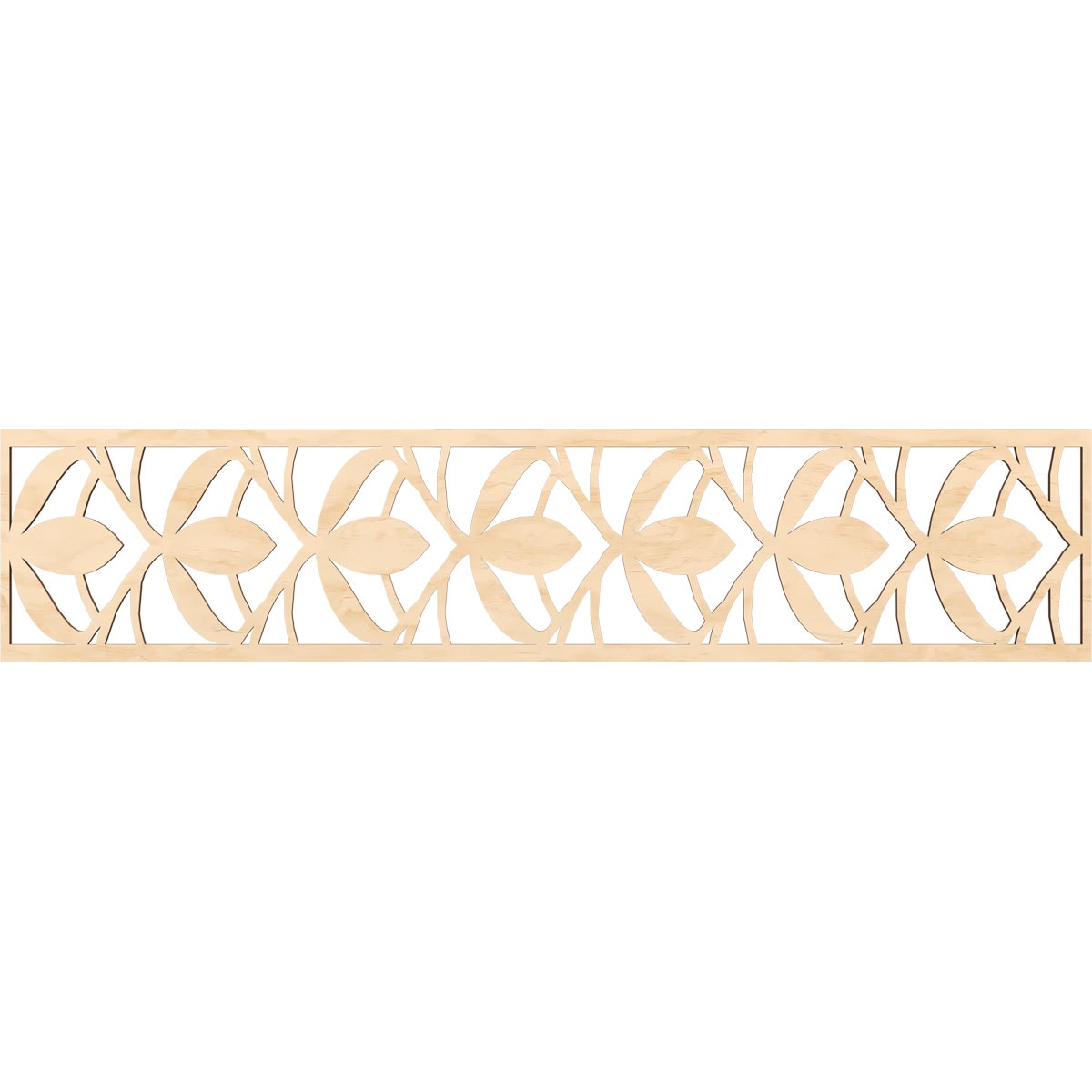 Ekena Millwork MLDA10X46SALBI Salem Fretwork Flat Trim 10-in x 3.9-ft Birch Brown Unfinished 2156194 Pierced Wall Panel Moulding