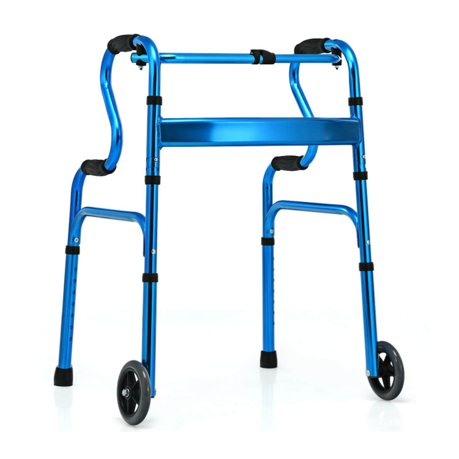 SUGIFT - 25.6-in W Heavy Duty Walker for Seniors with Bi-Level Handrails and 5-in Front Wheels Fo...