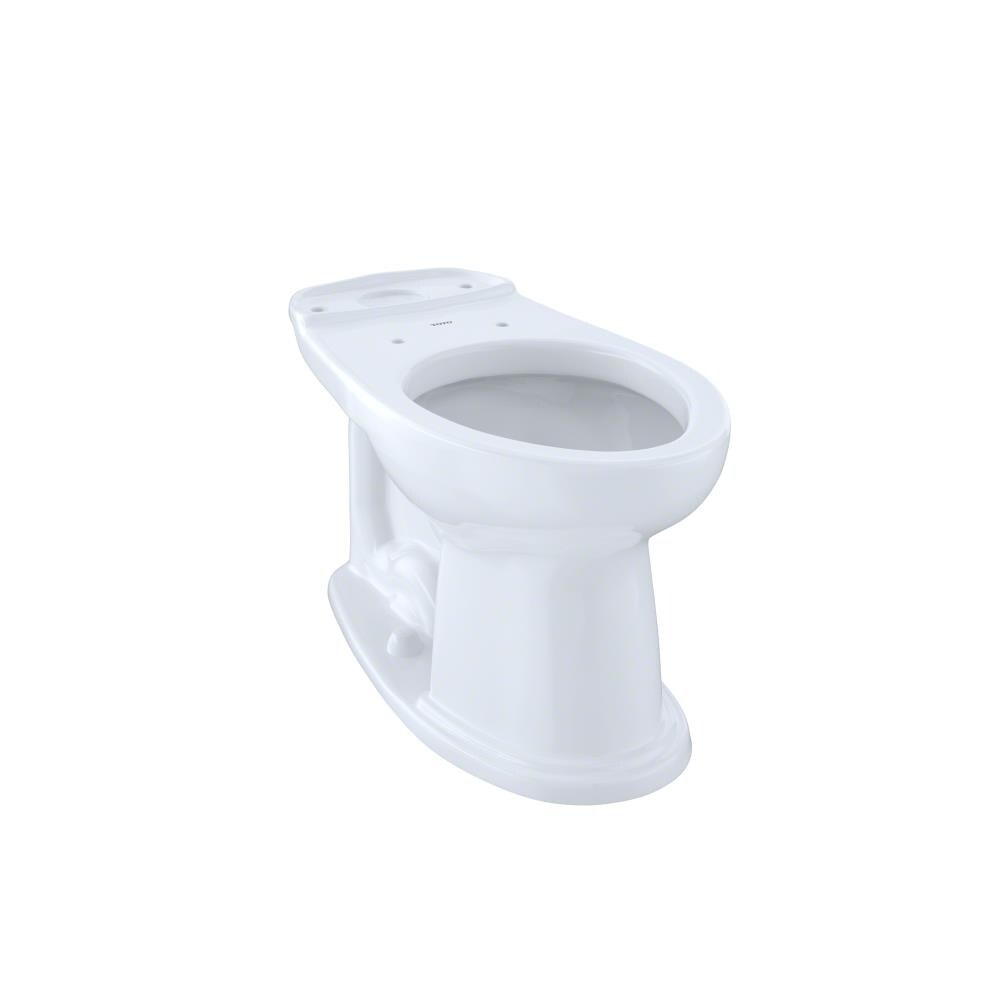 TOTO Eco Dartmouth Cotton White Elongated Chair Height Toilet Bowl at ...