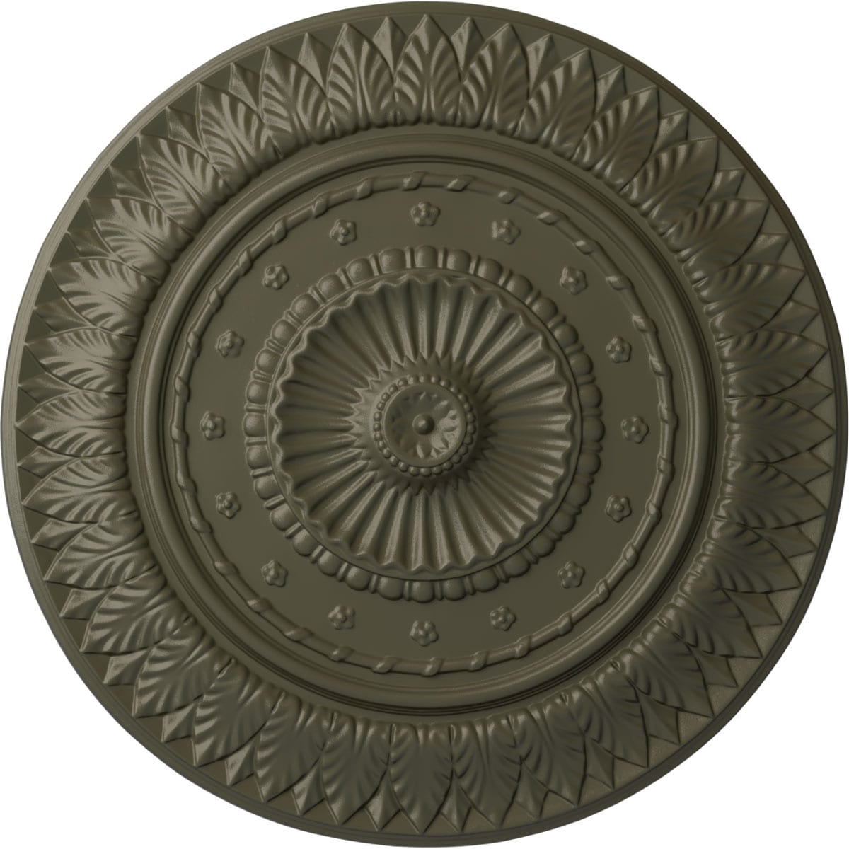 Ekena Millwork CM26CSWHF Christopher 26.625-in W x 26.625-in L Painted Witch Hazel Polyurethane Split Ceiling Medallion