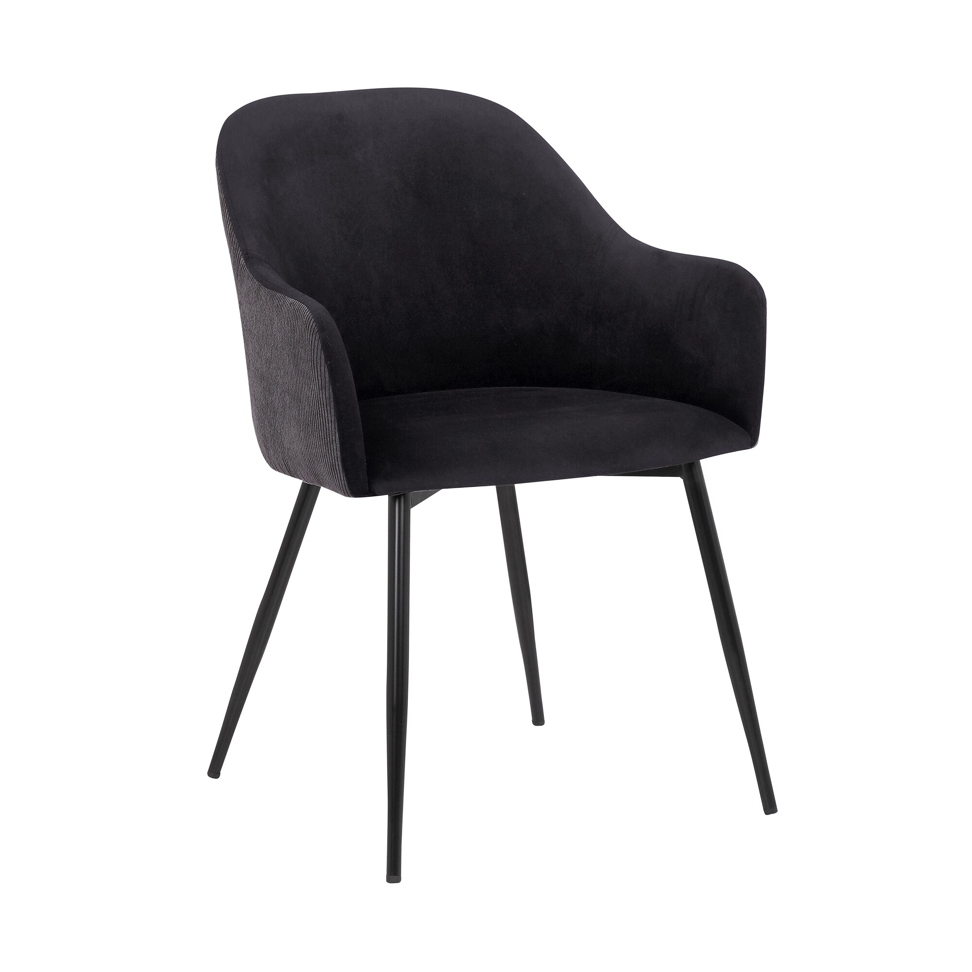 Armen Living LCPXCHBLK Contemporary/Modern Polyester Upholstered Dining Arm Chair (Wood Frame)
