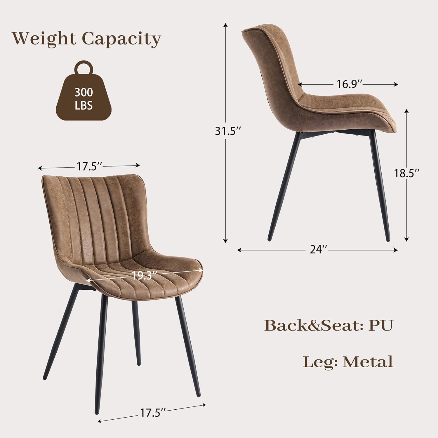 Qeetex PHO-13VI13KG-HNN Dining-Chairs - View #3
