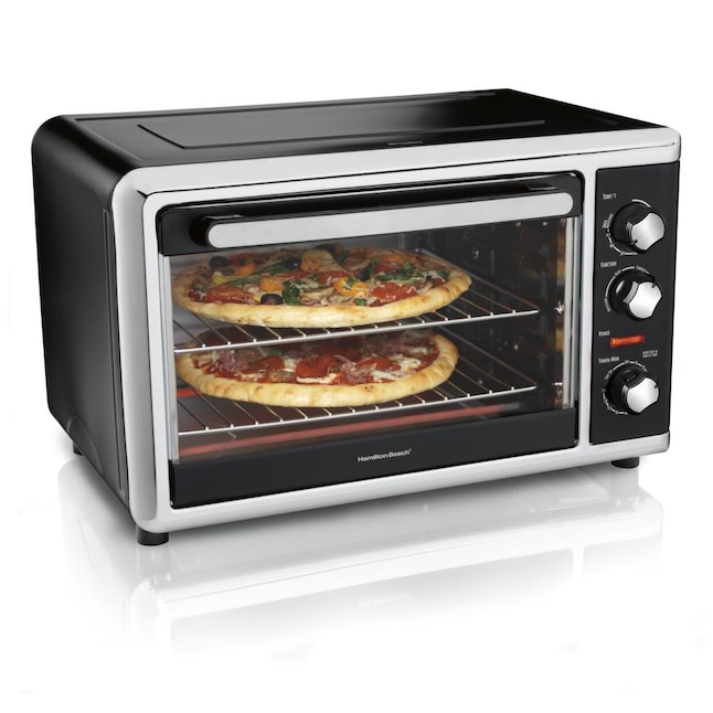 Hamilton Beach 12-Slice Black Convection Toaster Oven with Rotisserie  (1500-Watt) in the Toaster Ovens department at