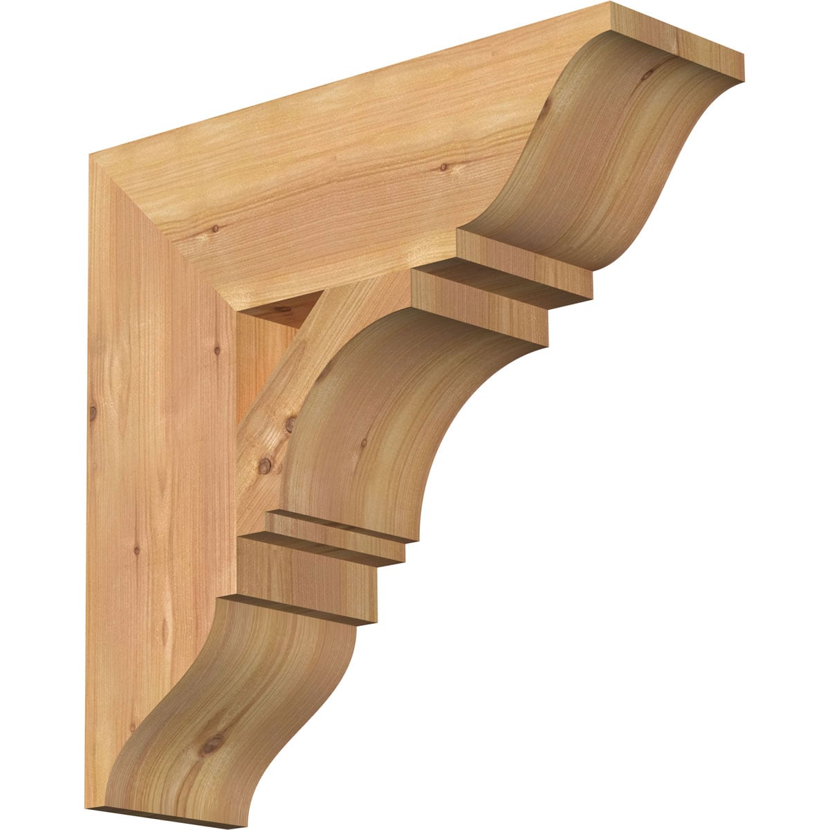 Ekena Millwork BKT06X18X18IMP01SWR Imperial traditional smooth 5-1/2-in x 18-in x 18-in Western red cedar Brown Wood Standard bracket