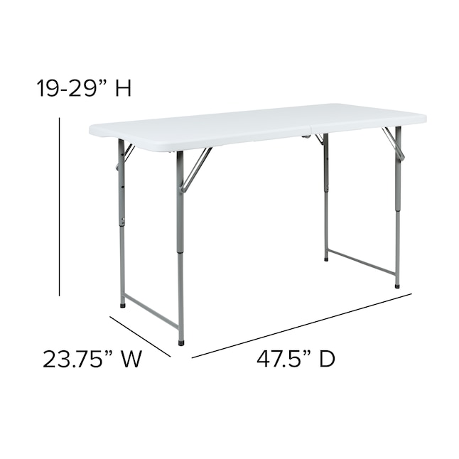 White Folding Banquet Table, White Table Dimensions
