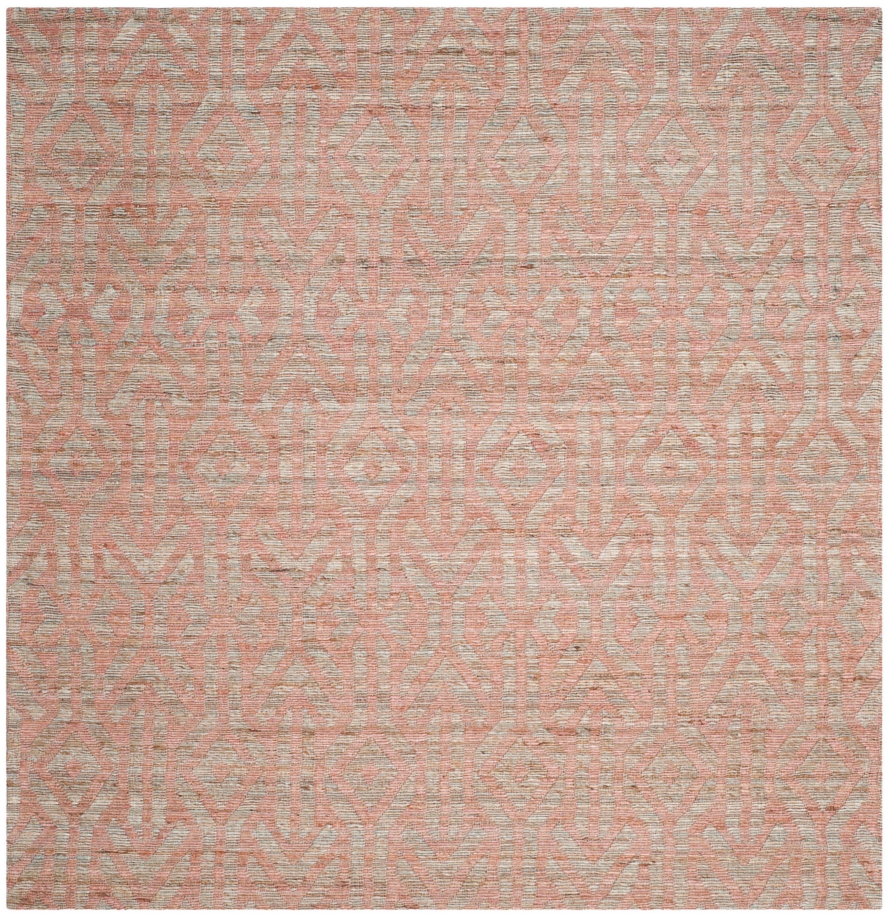 Coastal Charm Square Handmade Cotton Area Rug, 6' x 6', Blue
