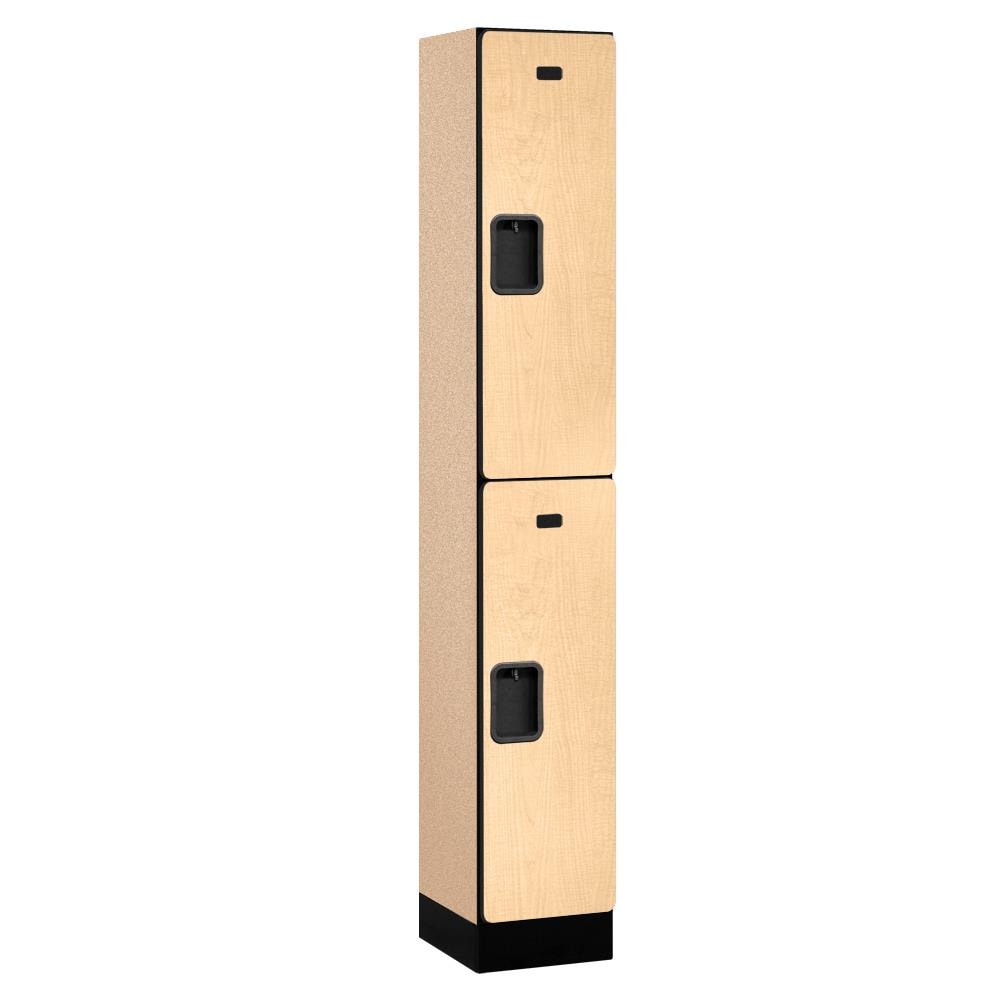 SALSBURY INDUSTRIES 32165MAP 12 -in Wide Double Tier Designer Wood Locker- 1 Wide- 6 -ft High- 15 -in Deep- Maple