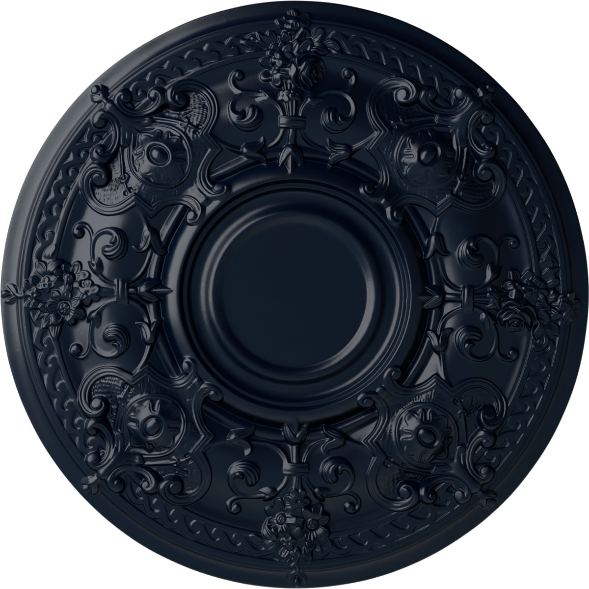 Ekena Millwork CM28OSMDF Oslo 28.125-in W x 28.125-in L Midnight Dream Polyurethane Ceiling Medallion