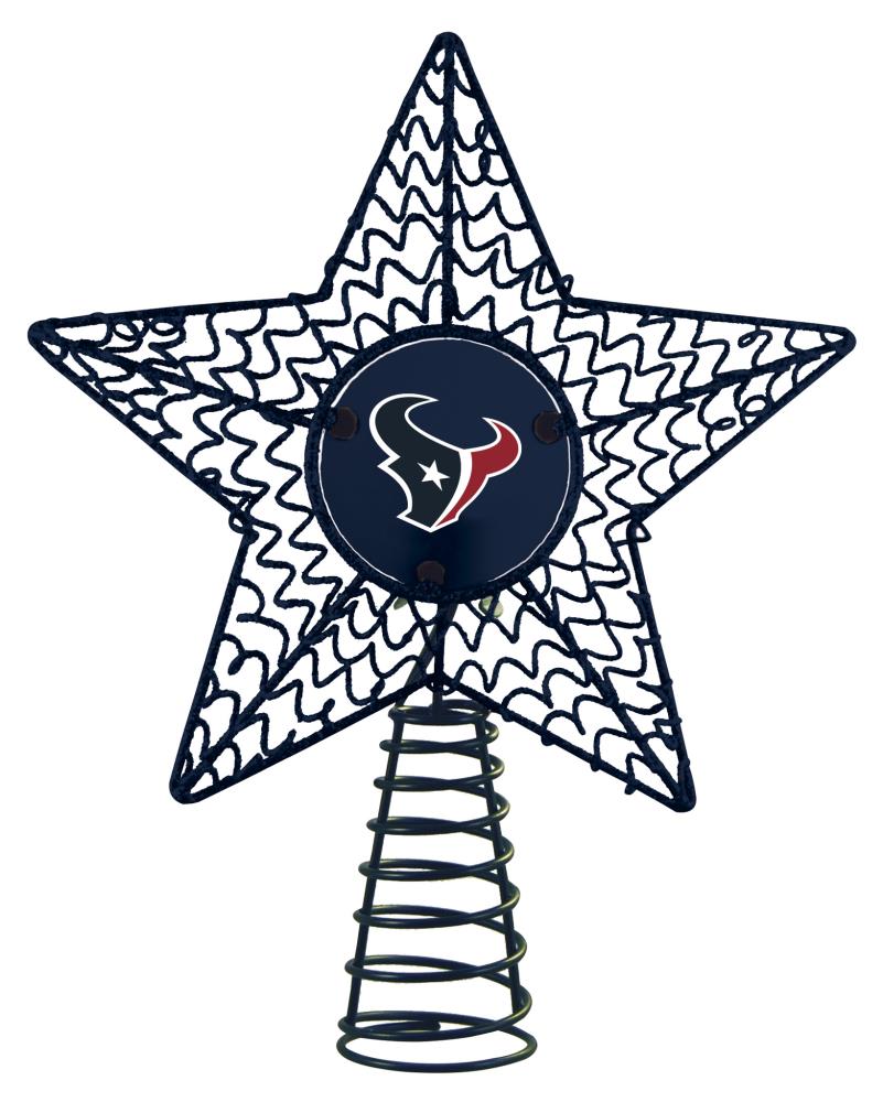 The Memory Company NFL-CPA-2652 Houston Texans 13-in Star Team White Christmas Tree Topper