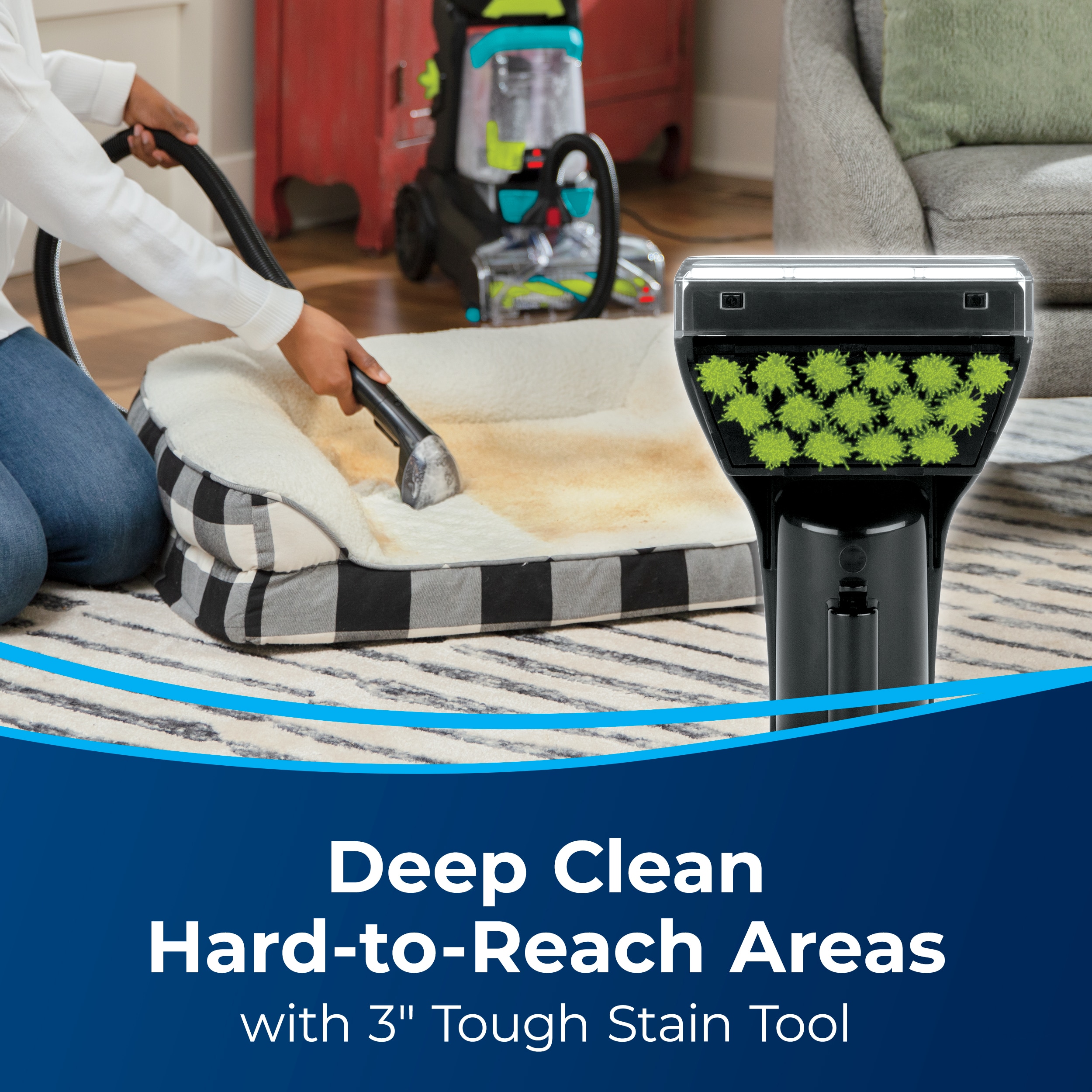 Shop BISSELL TurboClean DualPro Pet Carpet Cleaner with 60-fl oz Clean +  Refresh with Febreze Steam Cleaner Chemical at