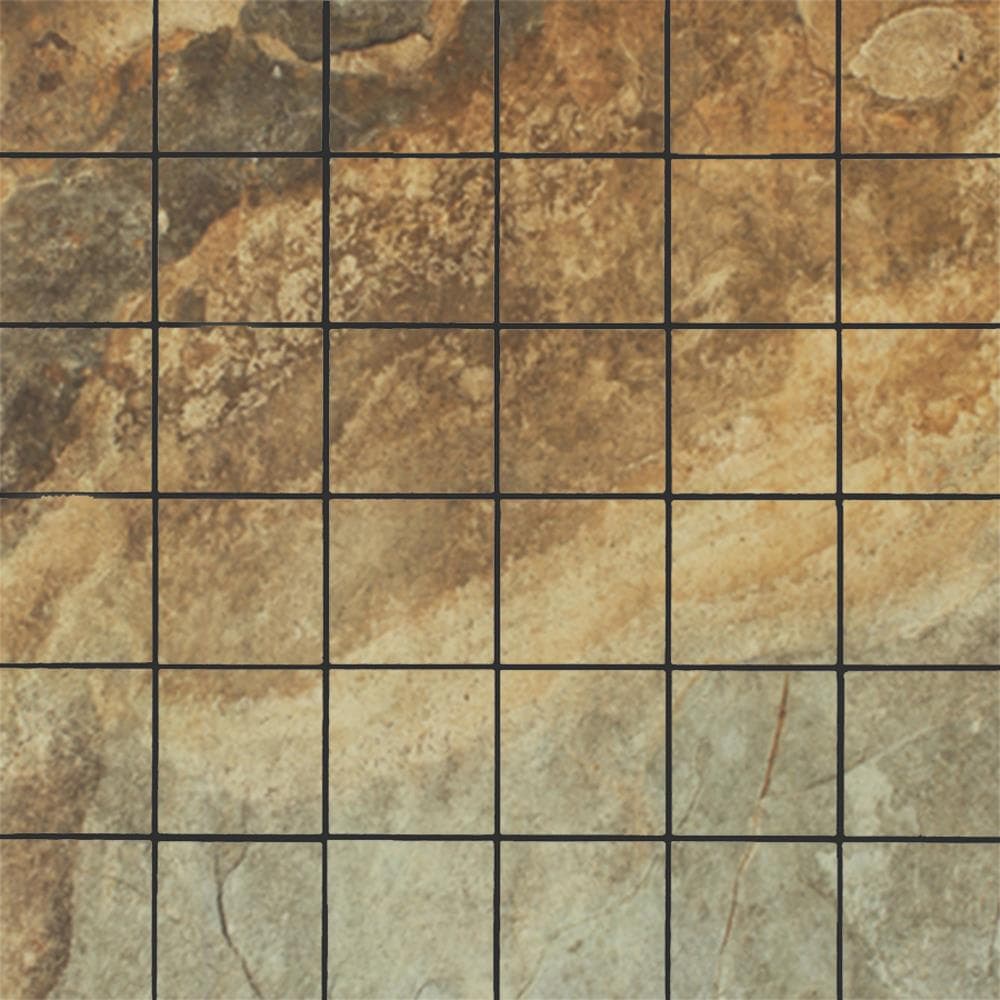 FLOORS 2000 KEYSTONEMO22GREEN Keystone Green 13-in x 13-in Glazed Porcelain Uniform Squares Stone Look Floor and Wall Tile