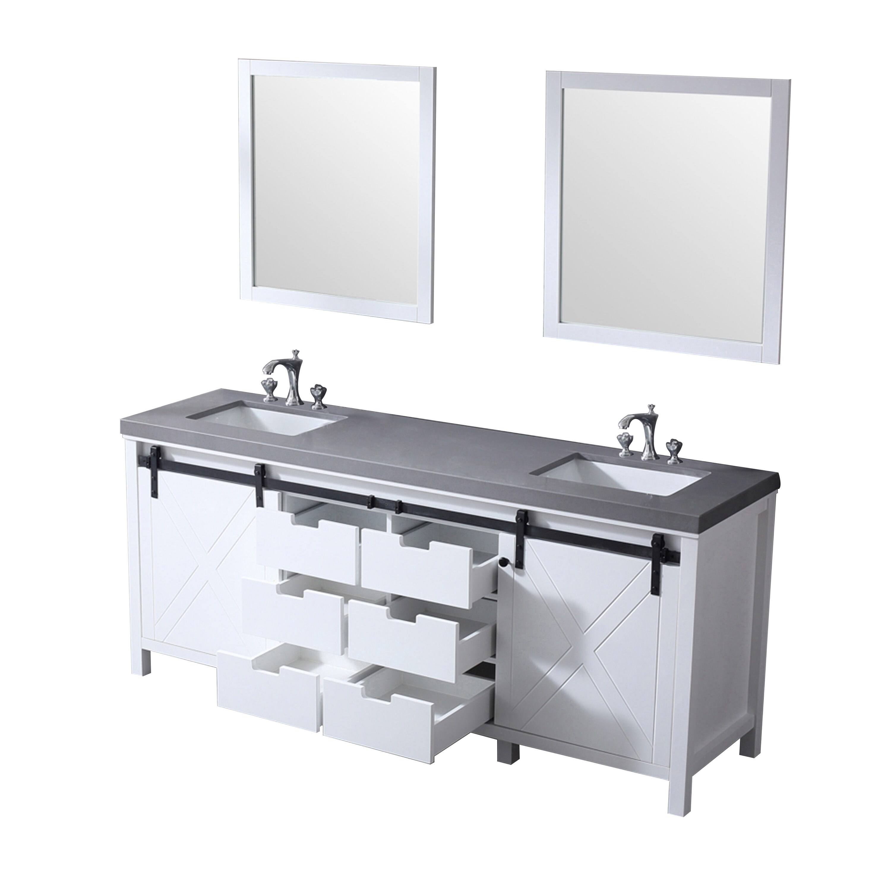 Lexora LM342284DHCSM34F Bath-Vanity-Combo - View #11