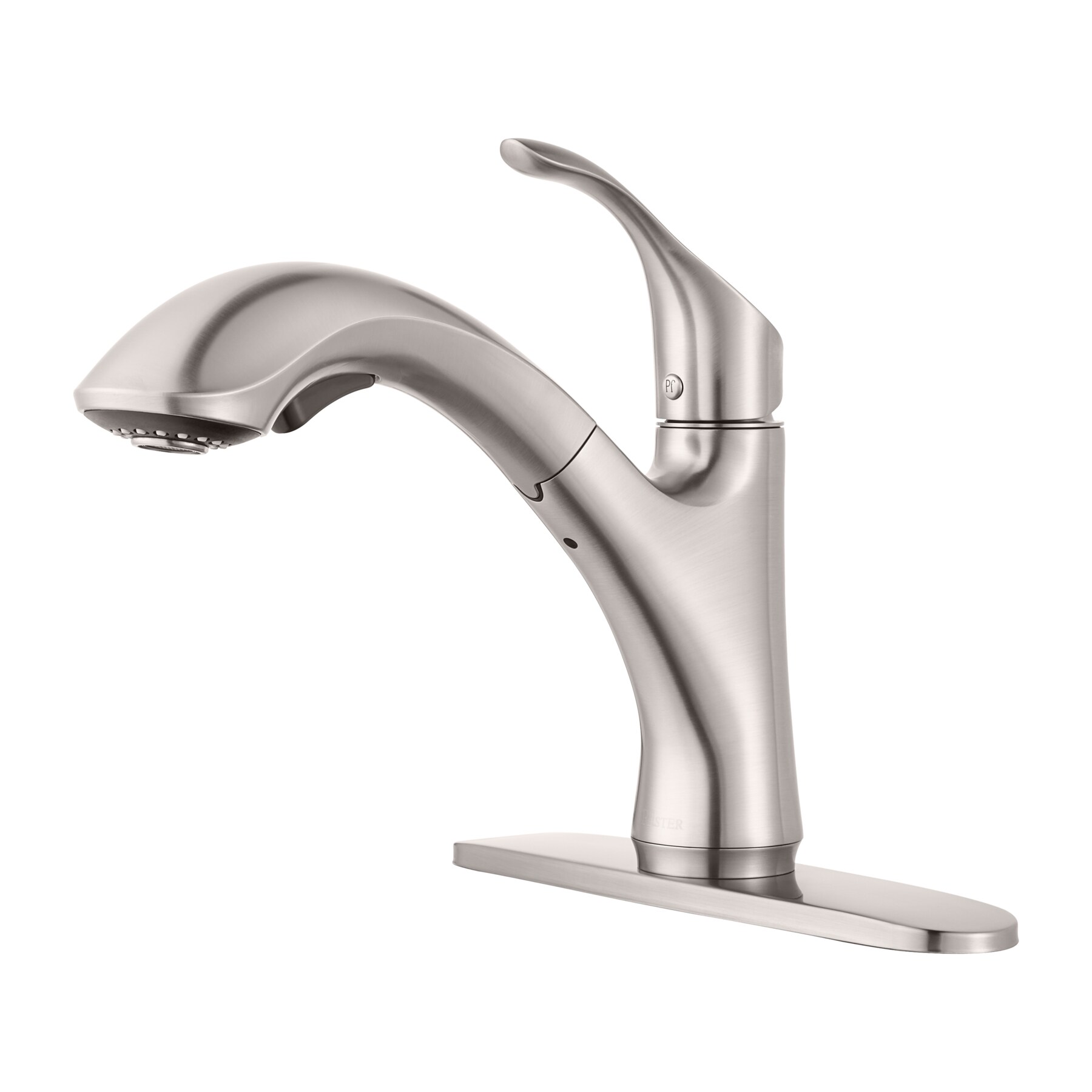 Pfister Corvo Stainless Steel Single Handle Pull-out Kitchen Faucet ...