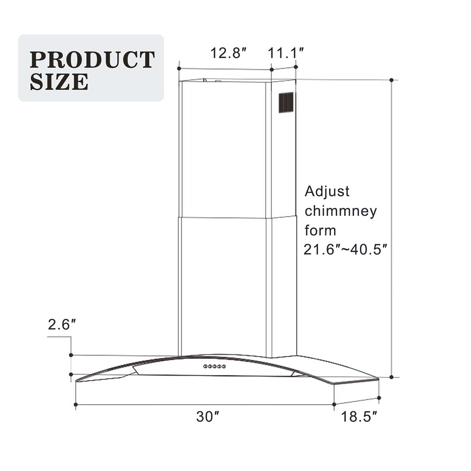 Damerin T11239 Wall-Mounted-Range-Hoods - View #15