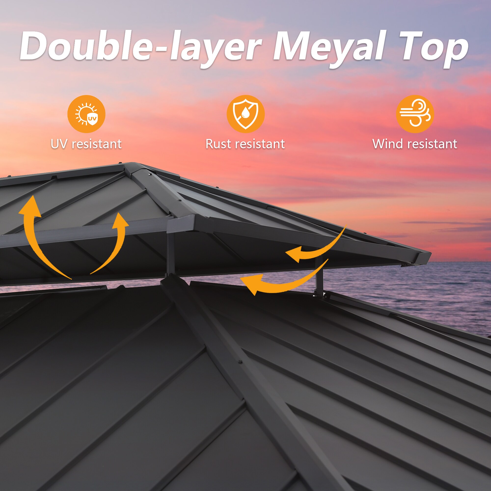 Gardenbee HGL-A31 Wood-Resin-Gazebos - View #3