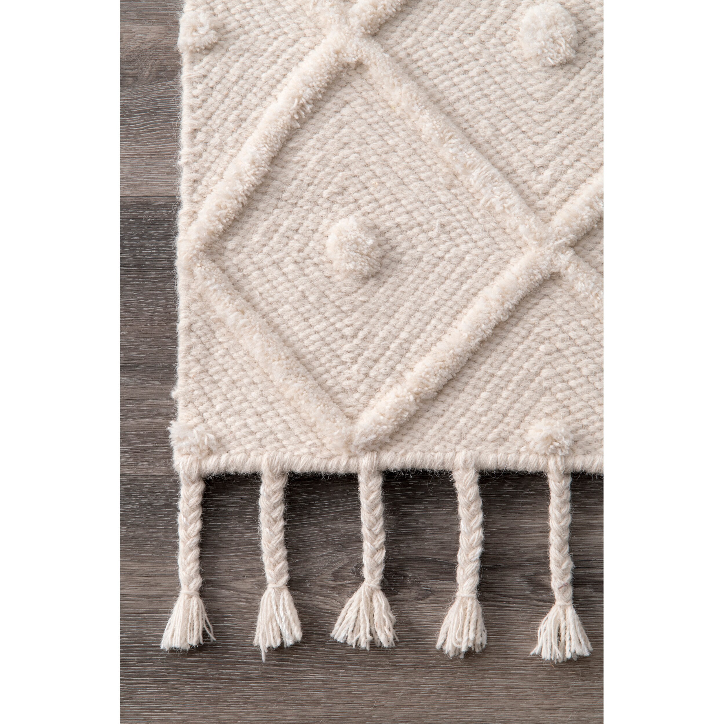 NuLOOM 5 X 8 (ft) Wool Ivory Indoor Trellis Area Rug In The Rugs ...